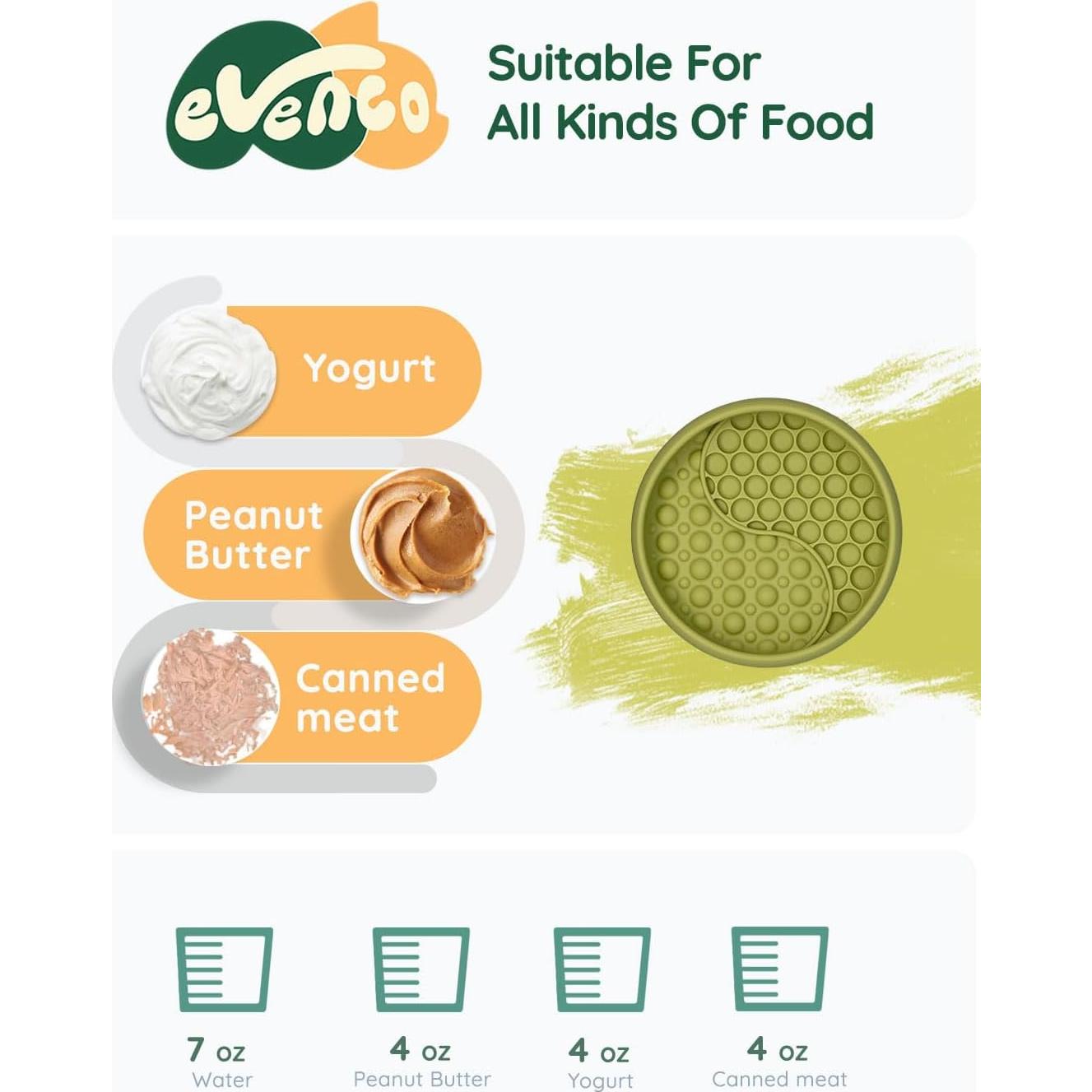 Alfombrilla Lamedora para Perros Evenco 15.24 cm Verde Antideslizante