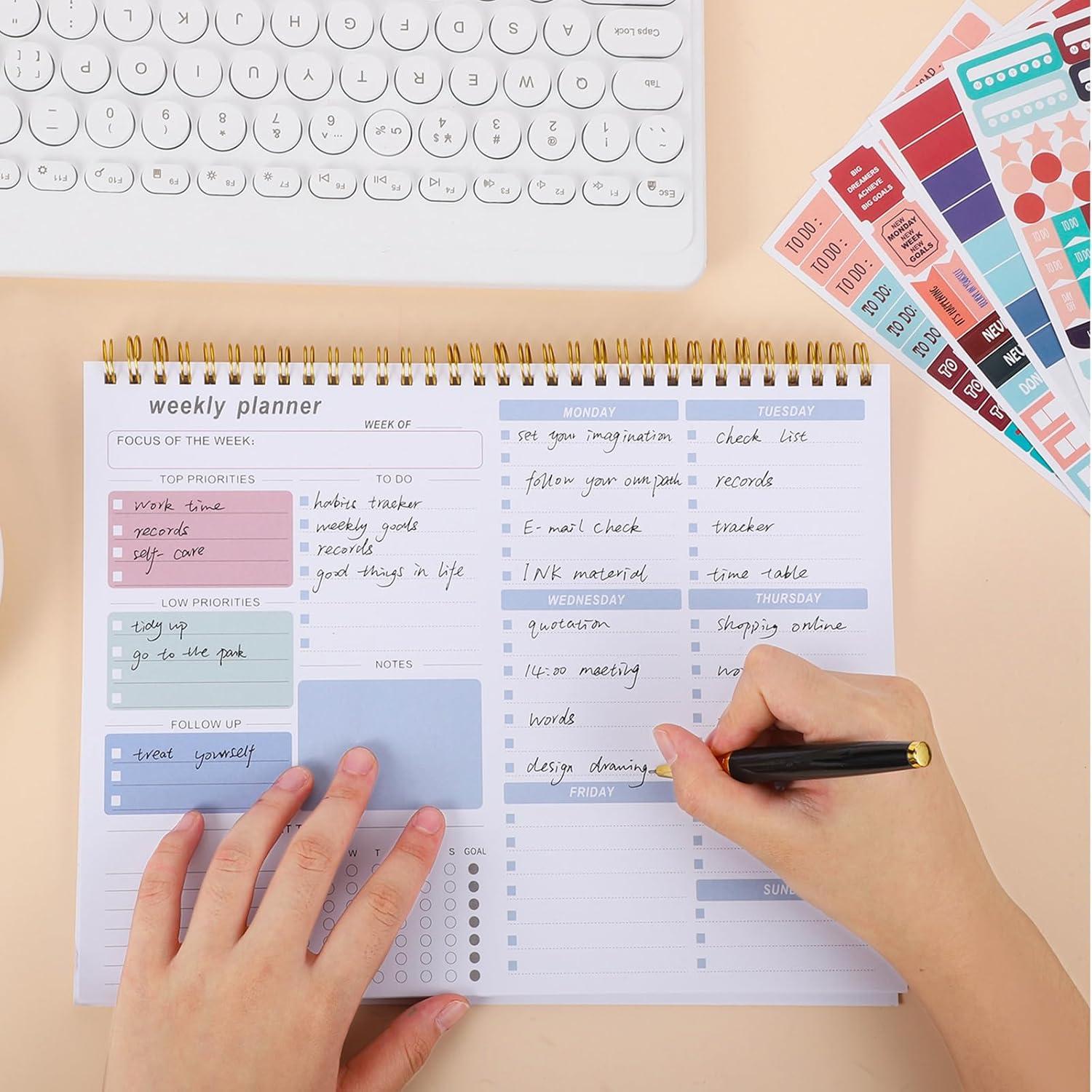 Planificador Semanal Sin Fecha Thboxes 21.6x27.9cm Azul