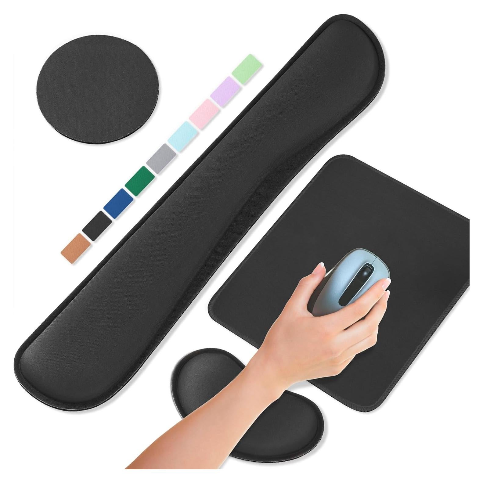 Soporte de Muñeca Ergonómico ABRONDA Set 4 en 1 Negro