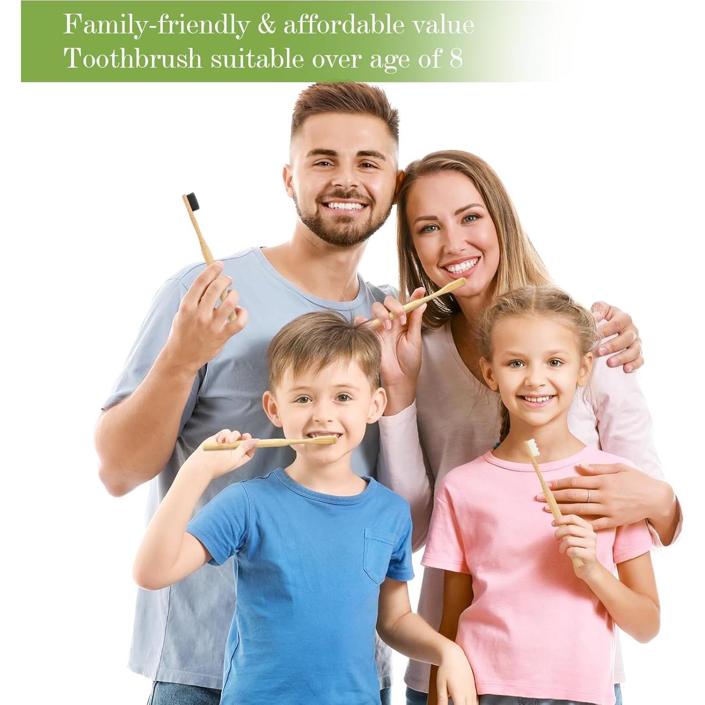 Cepillos de Dientes de Bambú Daletu Extra Suaves - Paquete de 4