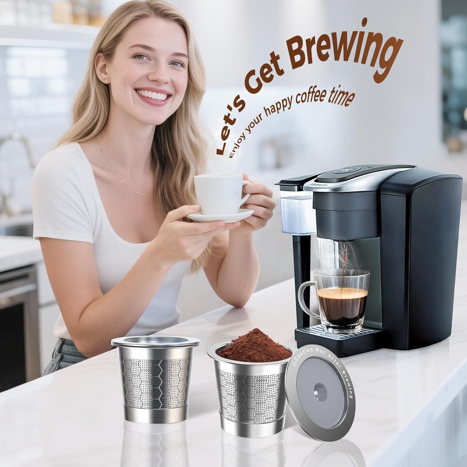 Tazas K reutilizables de acero inoxidable para Keurig 1.0