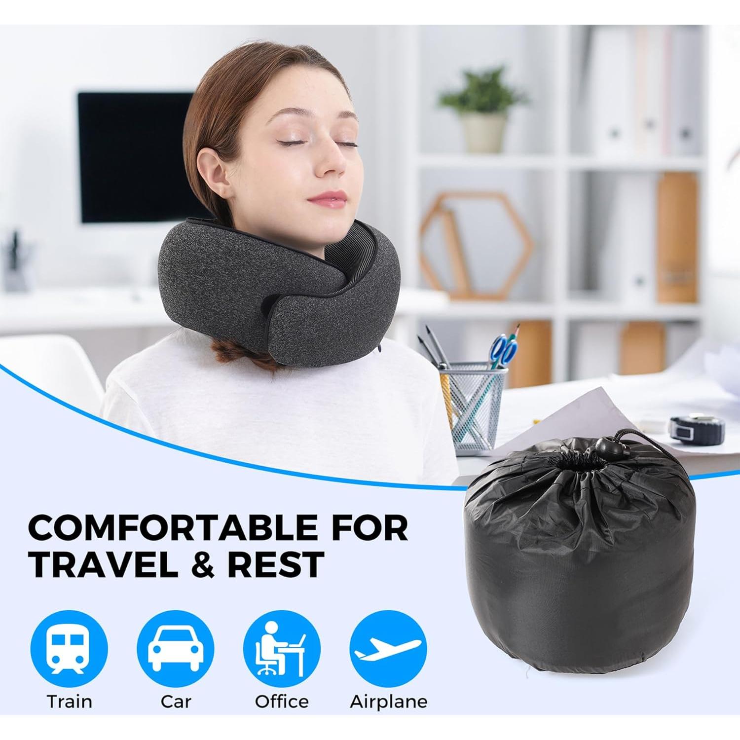 Almohada de Viaje Tri-tra con Soporte de Espuma Memoria 16.5cm