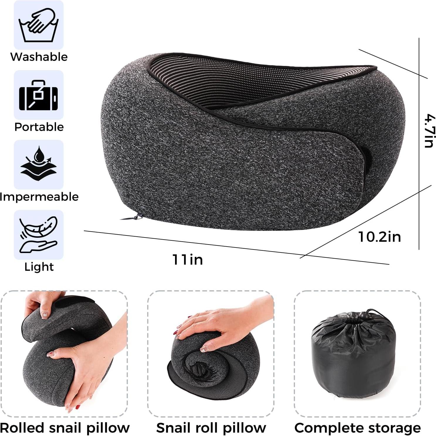 Almohada de Viaje Tri-tra con Soporte de Espuma Memoria 16.5cm