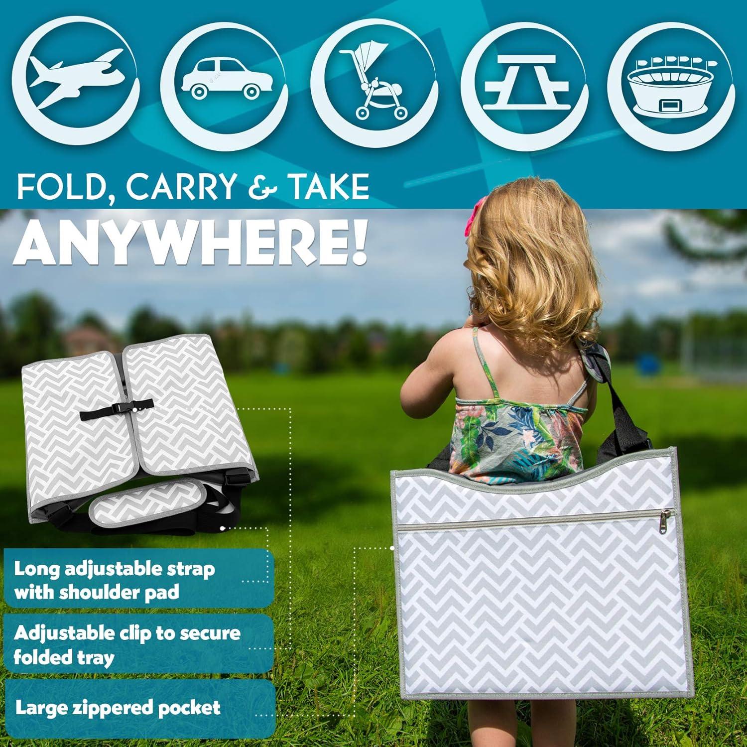 Bandeja de Viaje Kenley Kids Azul/Gris para Asiento de Auto