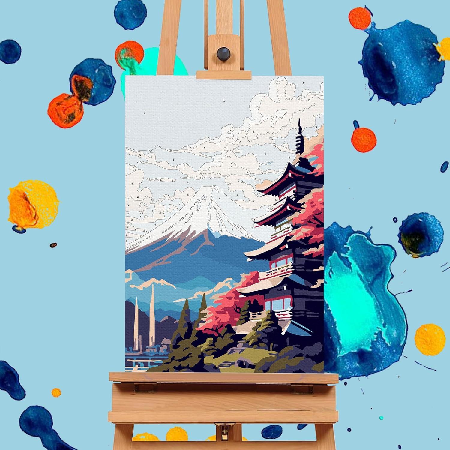 Kit de Pintura por Números Offito 4 Pack Enmarcado Adultos