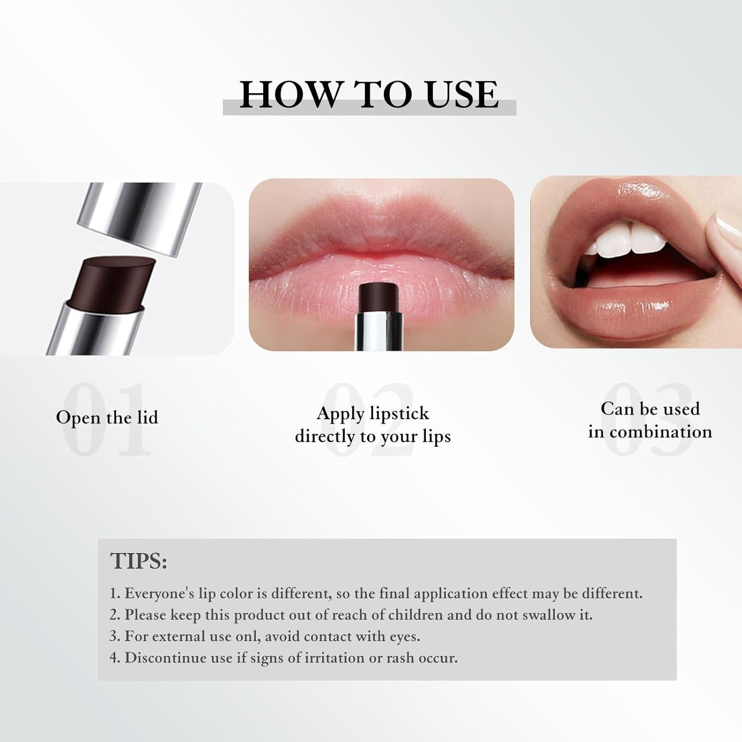 Bálsamo Labial Tinte Hidratante Wugbc Rosa y Negro 17.8g