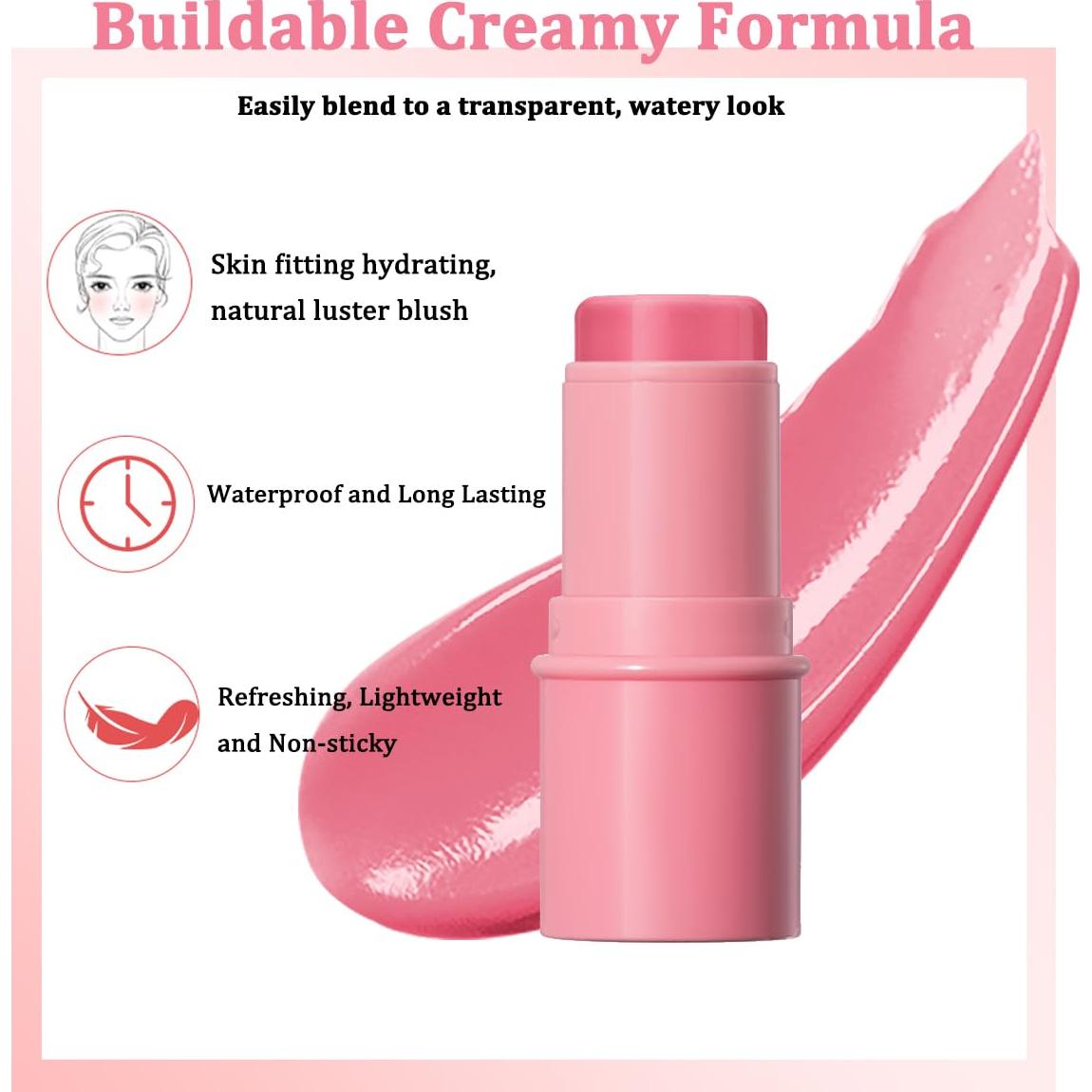 Bastón de Rubor Crema SHENZHEN NIYASI #1 Rosa Tímido 6.5g