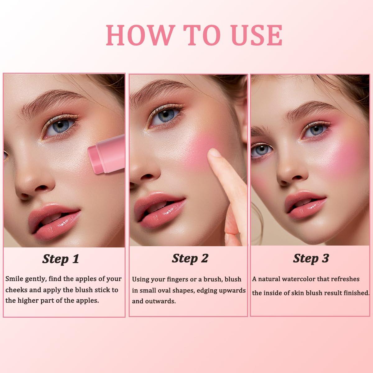 Bastón de Rubor Crema SHENZHEN NIYASI #1 Rosa Tímido 6.5g