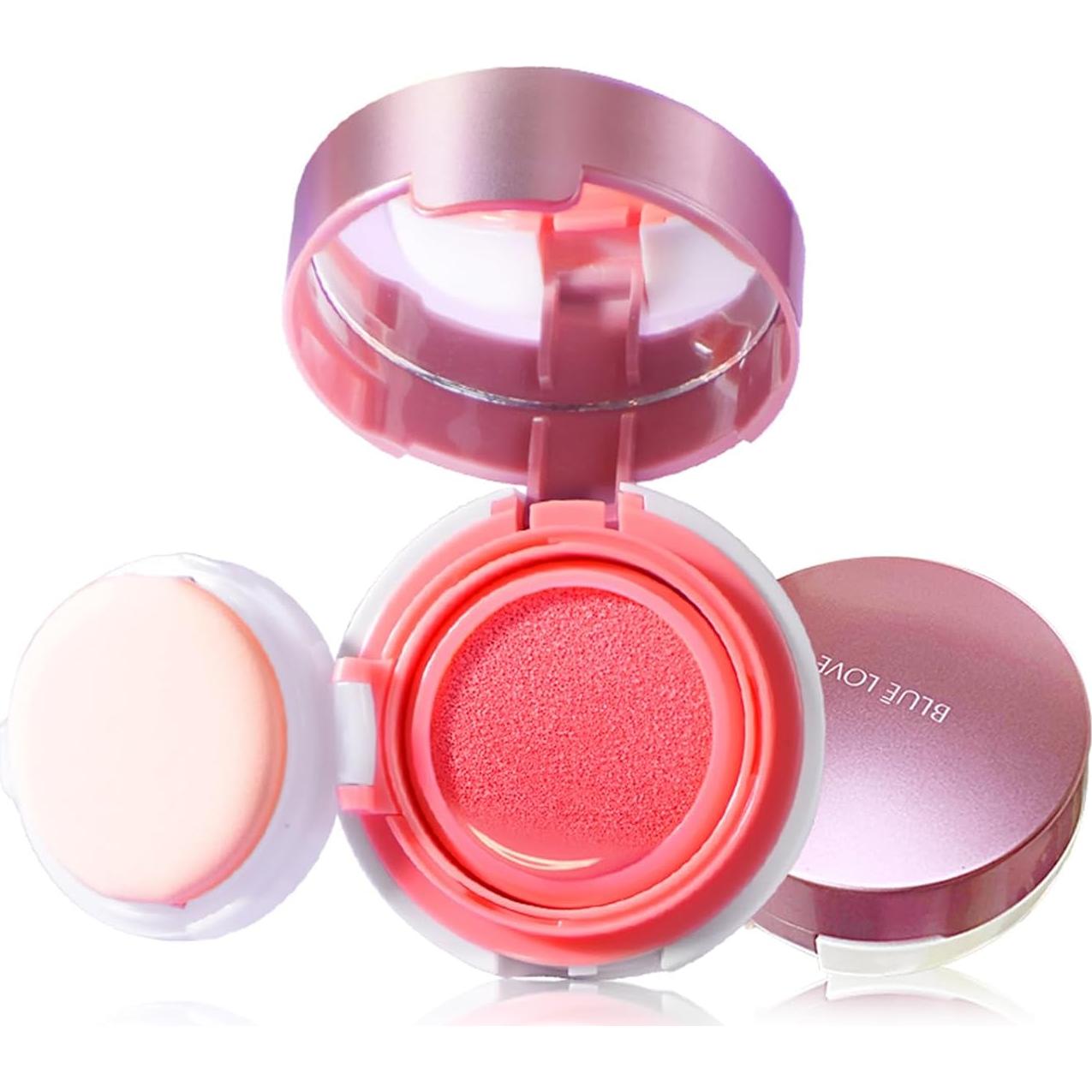 Cojín de Rubor Líquido Amor Azul 64g Rosa Durazno