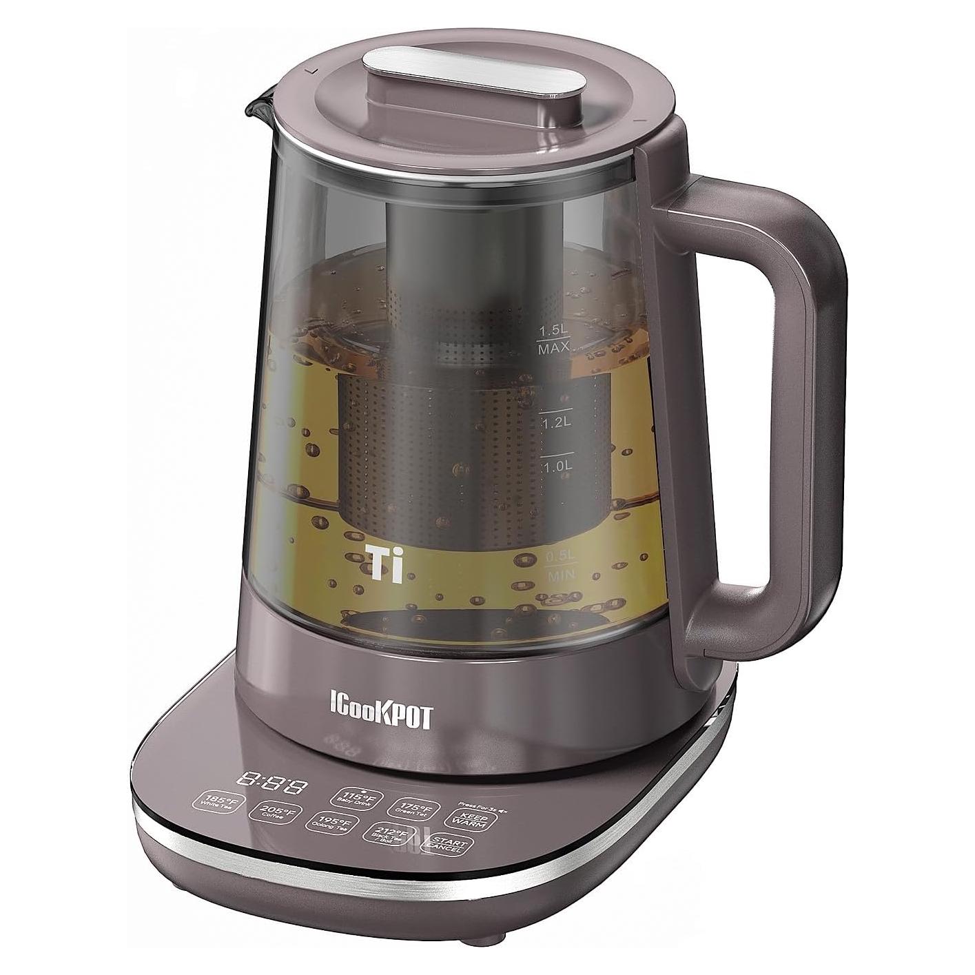 Hervidor Eléctrico ICOOKPOT 1.5L con Control de Temperatura