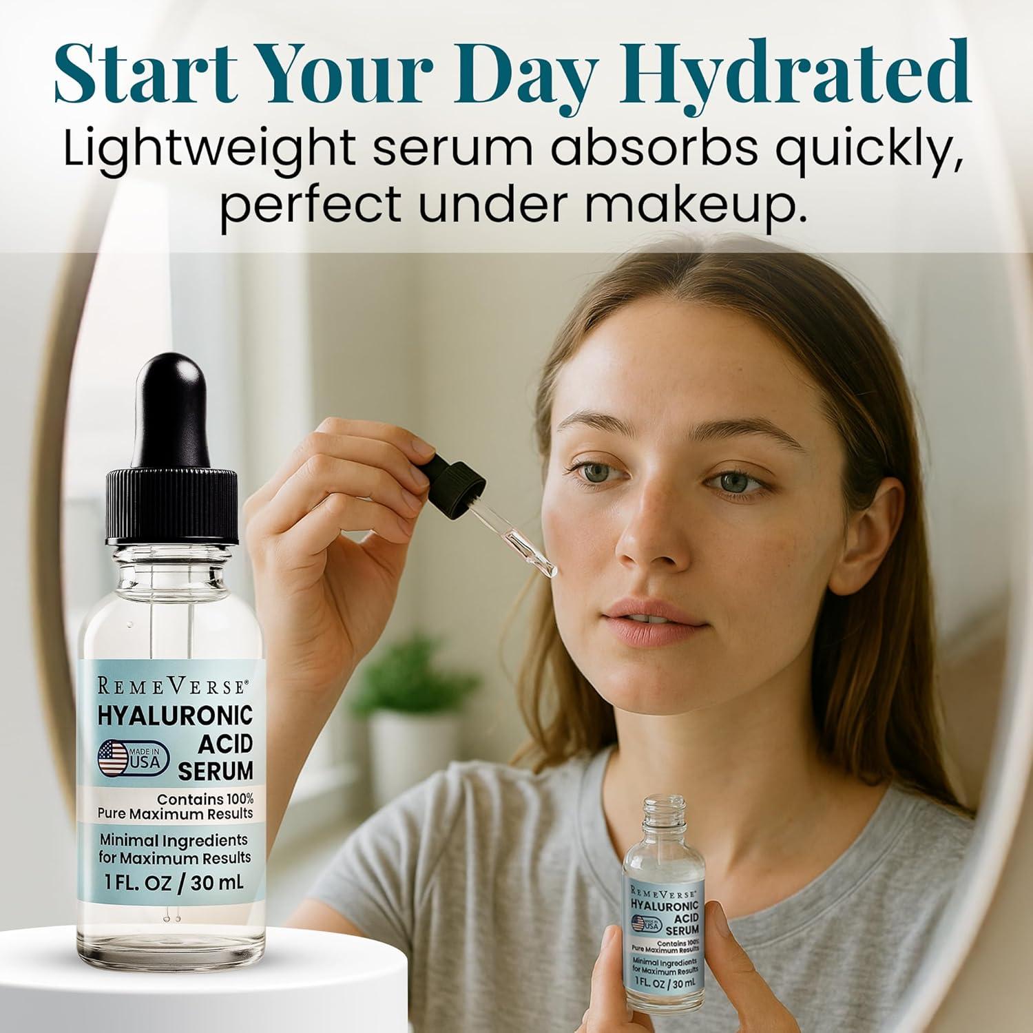 Suero de Ácido Hialurónico RemeVerse 28.35 g - Hidratación Intensiva