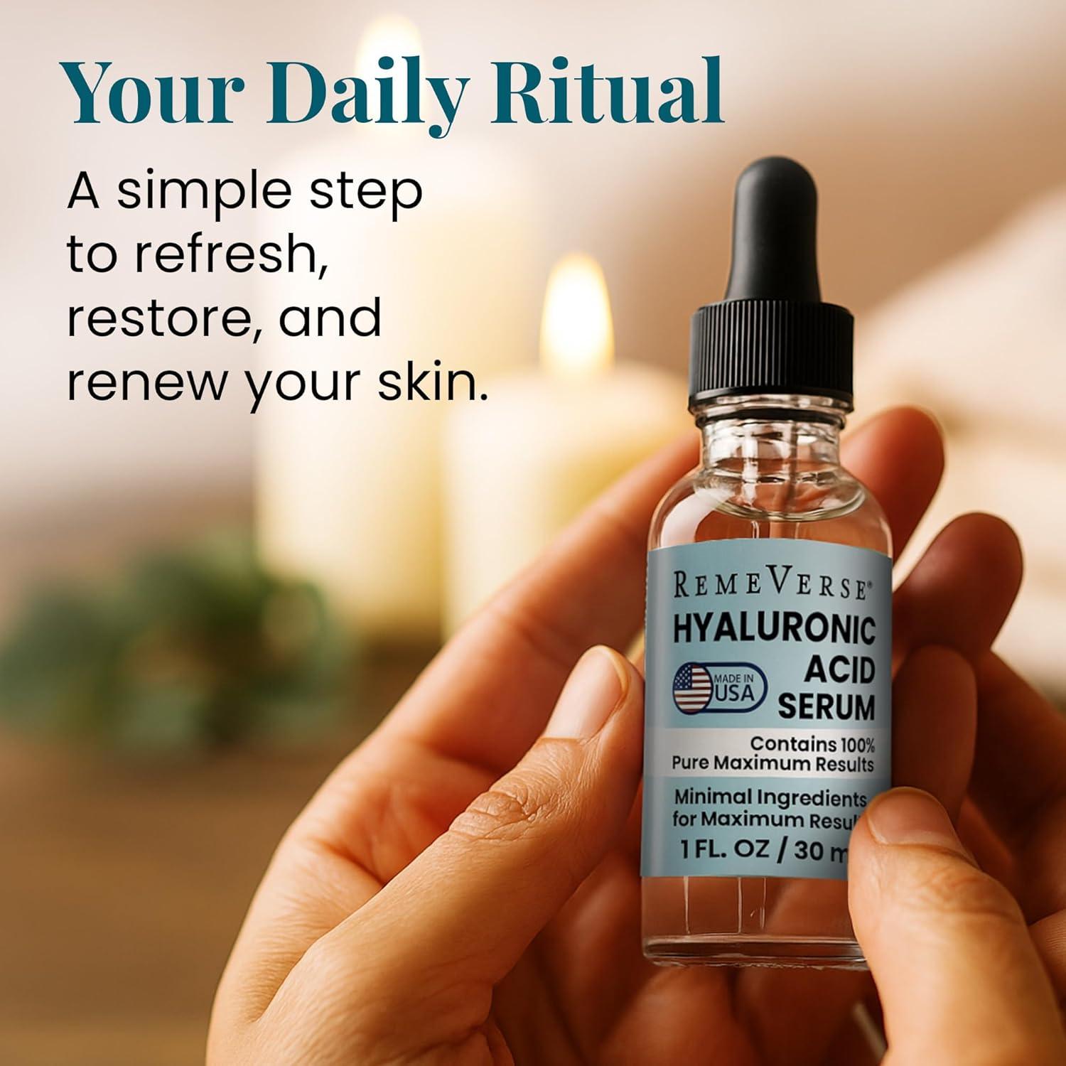 Suero de Ácido Hialurónico RemeVerse 28.35 g - Hidratación Intensiva