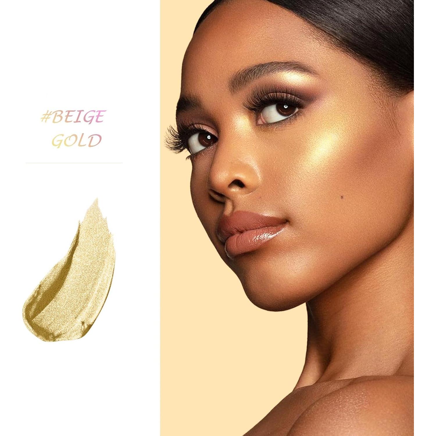 Paleta de Maquillaje Iluminador LSxia 11g Dorado Beige