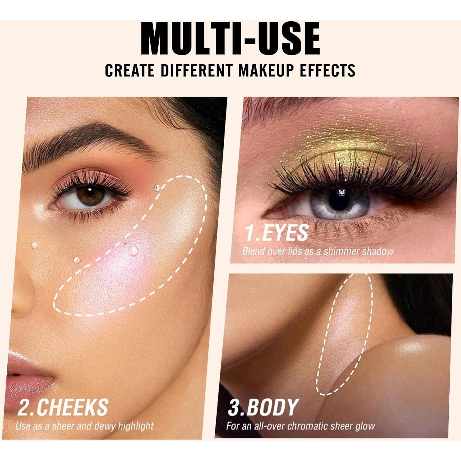 Paleta de Maquillaje Iluminador LSxia 11g Dorado Beige