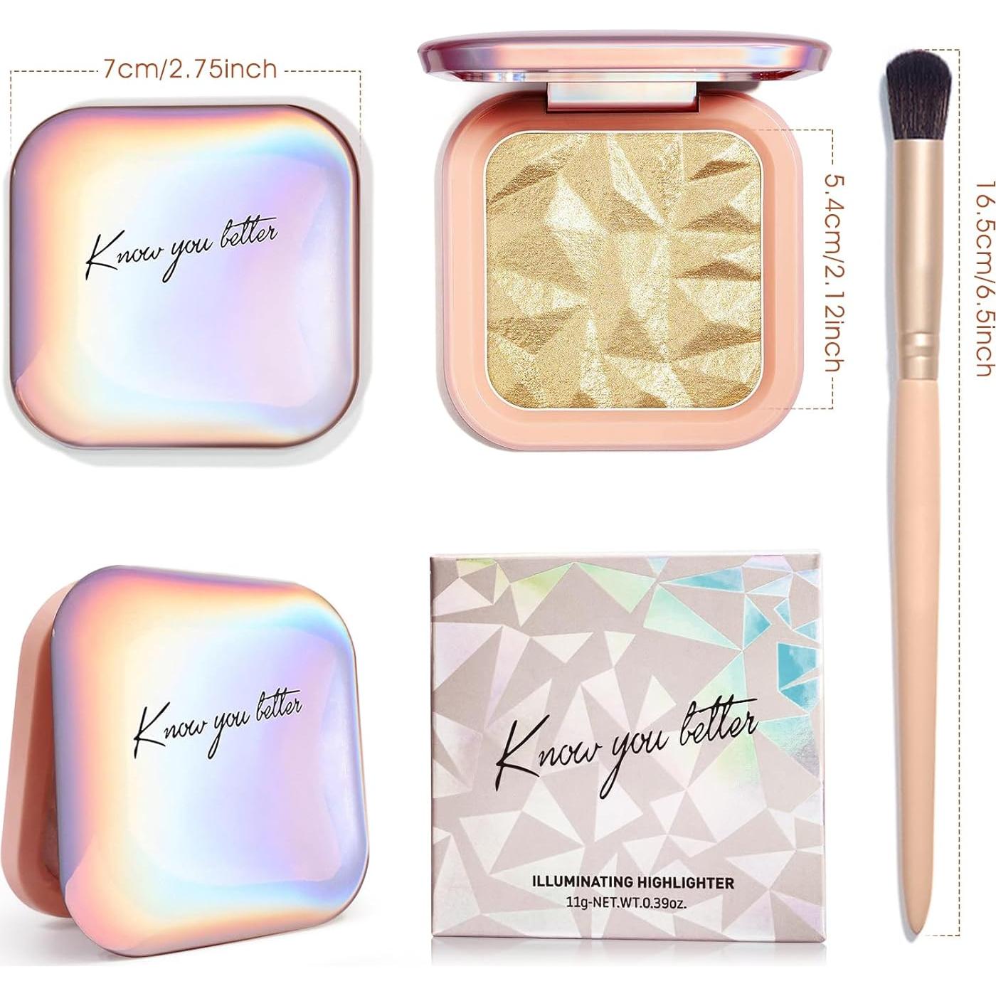 Paleta de Maquillaje Iluminador LSxia 11g Dorado Beige