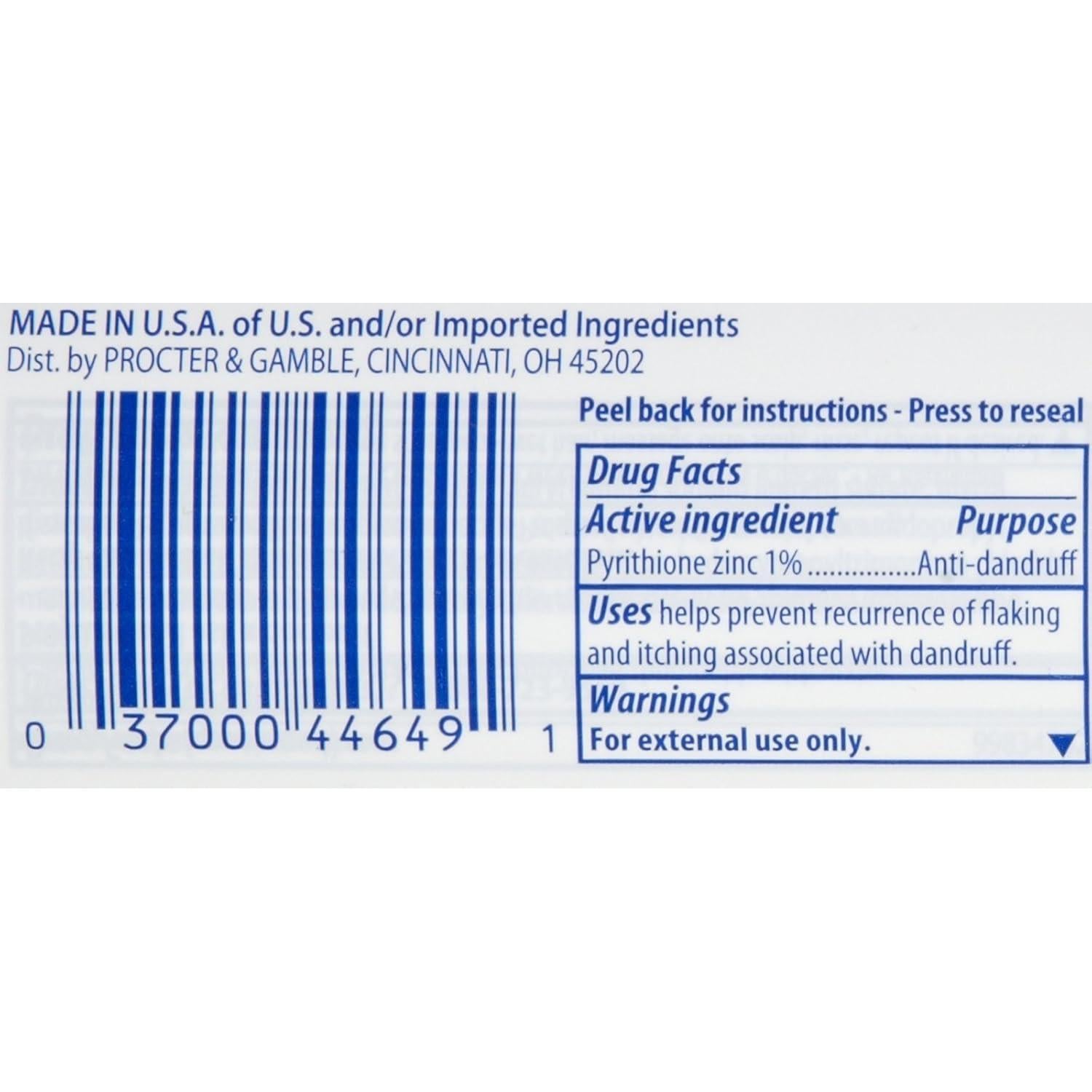 Champú Anticaspa Head & Shoulders Limpio Clásico 48 g