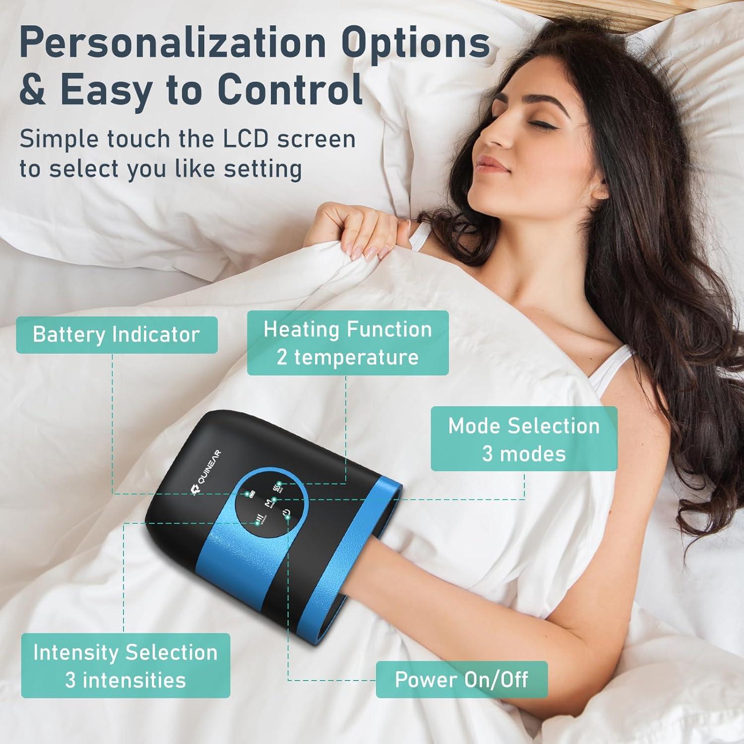 Masajeador de Mano Inalámbrico QUINEAR con Calor y Compresión