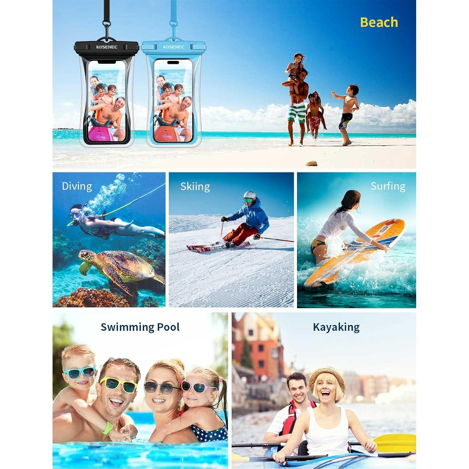 Funda Impermeable Flotante KOSENEC para iPhone y Samsung 7"