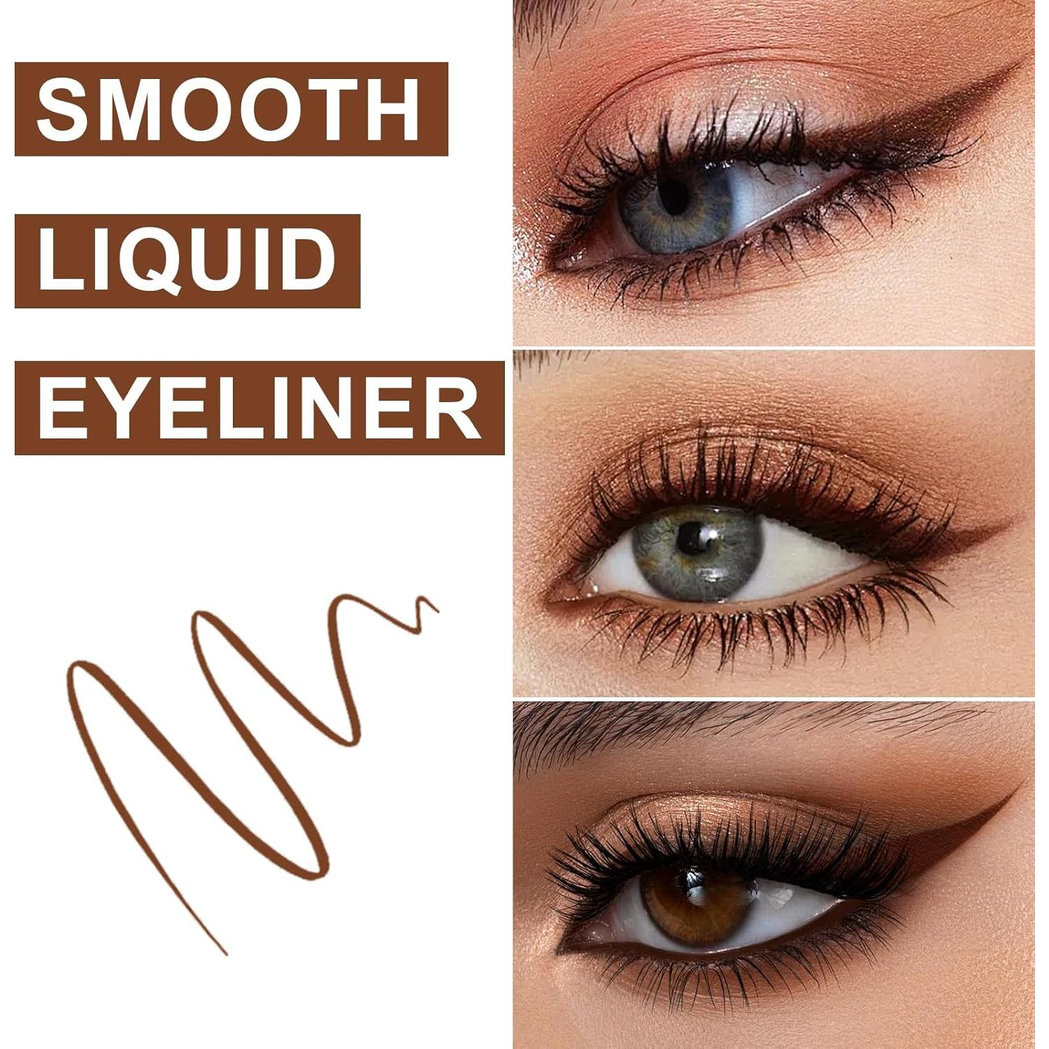 Delineador Líquido Marrón Vivacious Cosmetics 0.59 ml