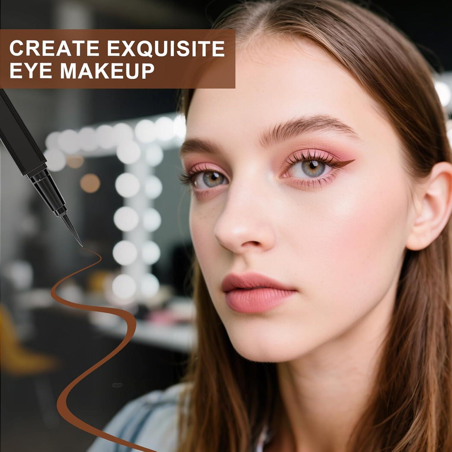 Delineador Líquido Marrón Vivacious Cosmetics 0.59 ml