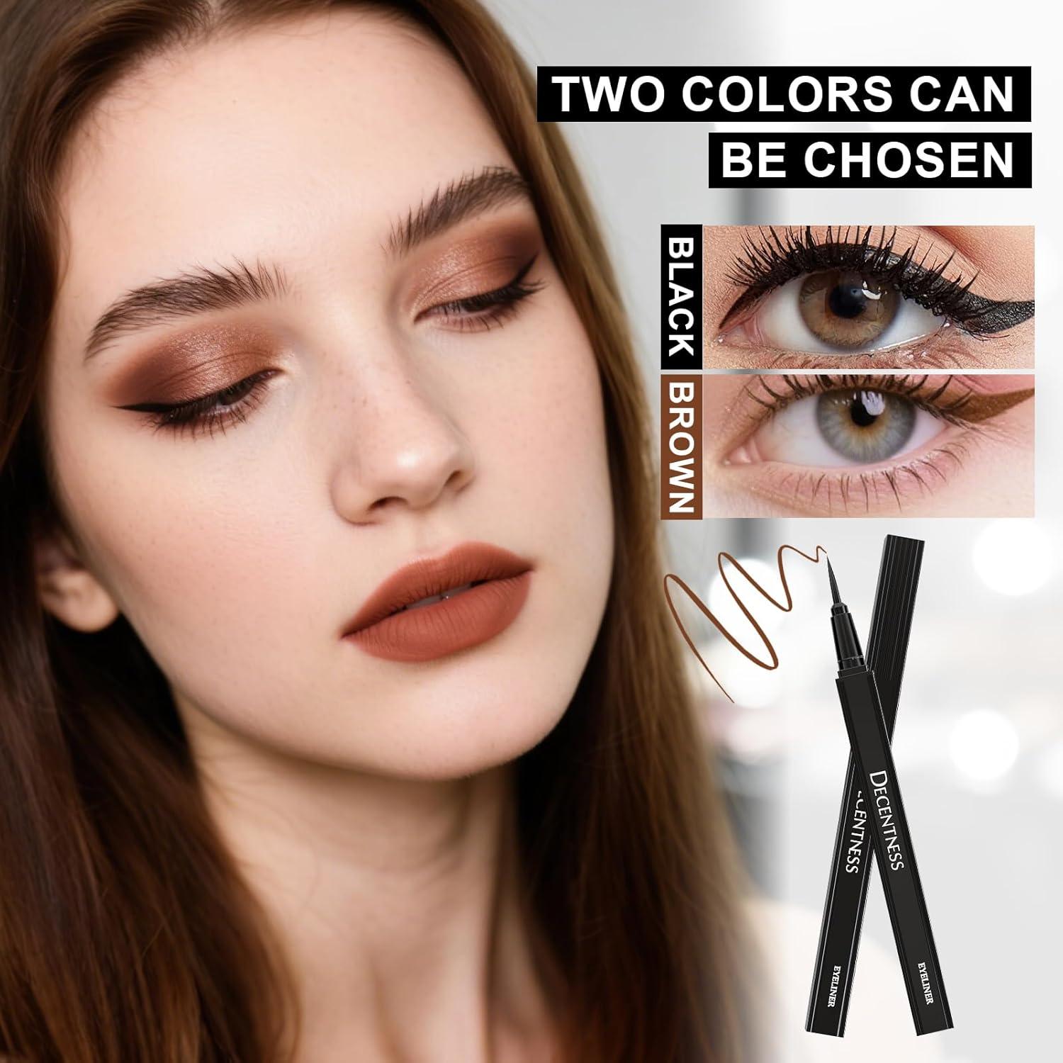 Delineador Líquido Marrón Vivacious Cosmetics 0.59 ml