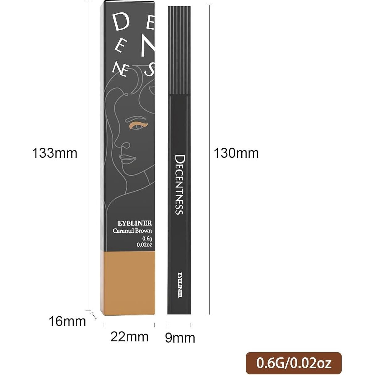 Delineador Líquido Marrón Vivacious Cosmetics 0.59 ml