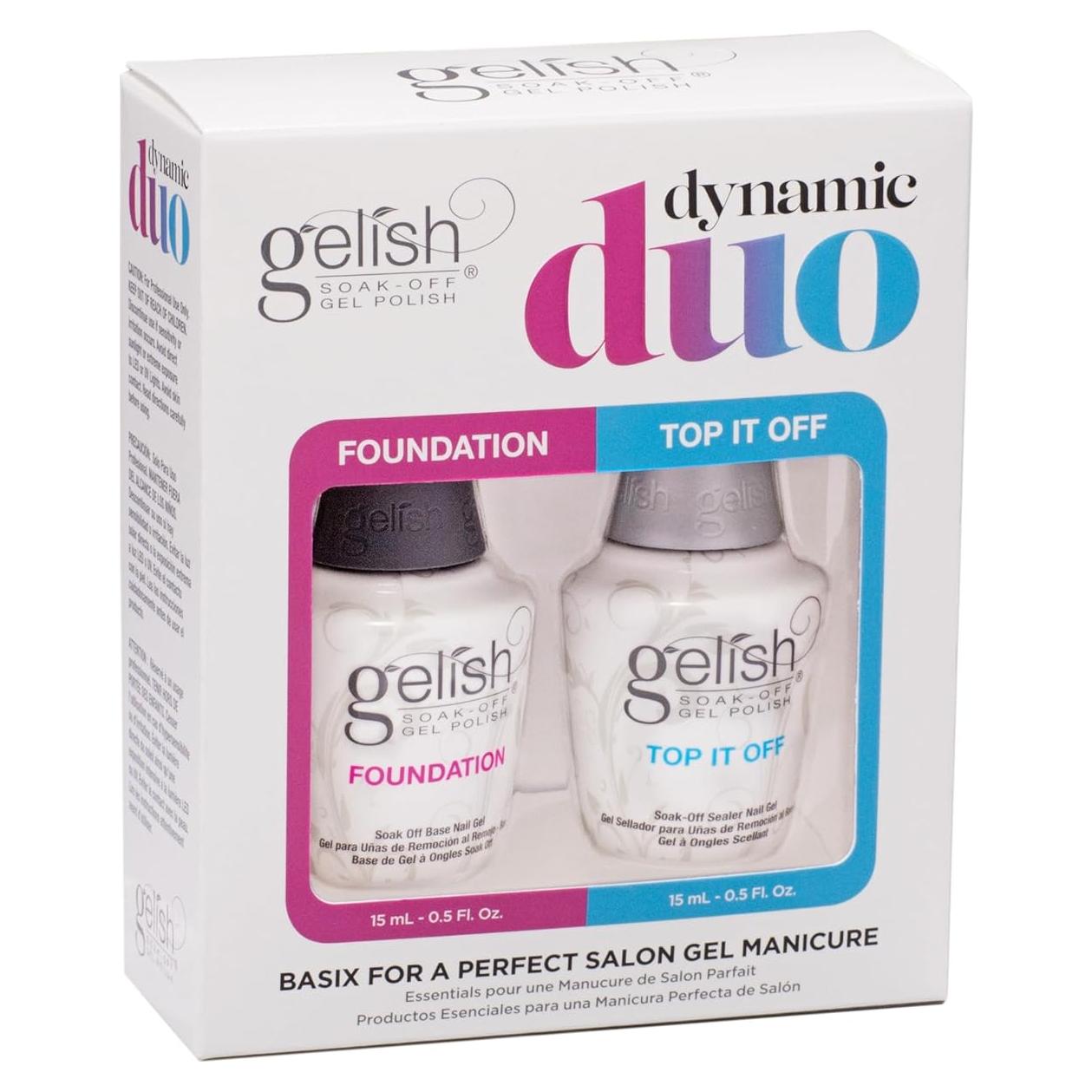 Gelish Dúo Dinámico - Set Gel Base y Sellador 15mL