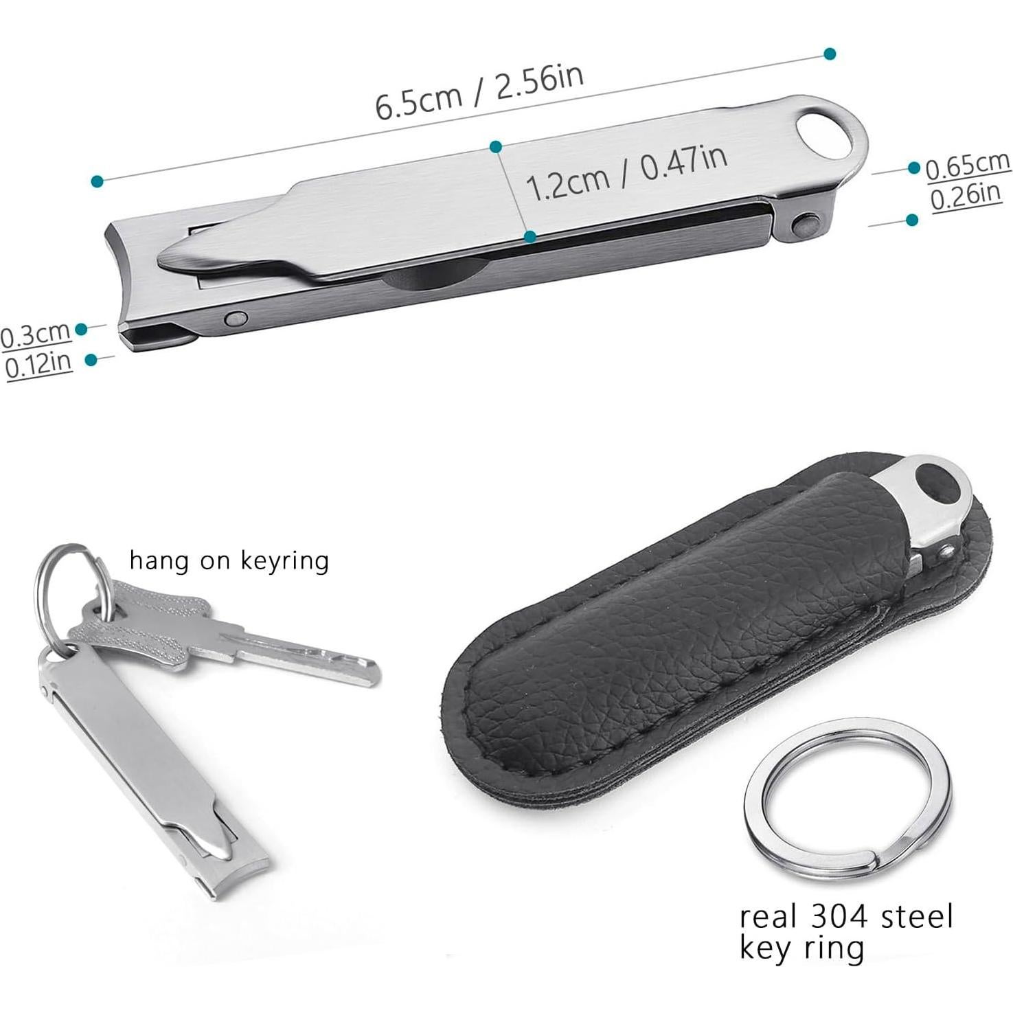 Cortauñas Portátil XGIZMOO Ultra Delgado con Lima - S-Cepillado