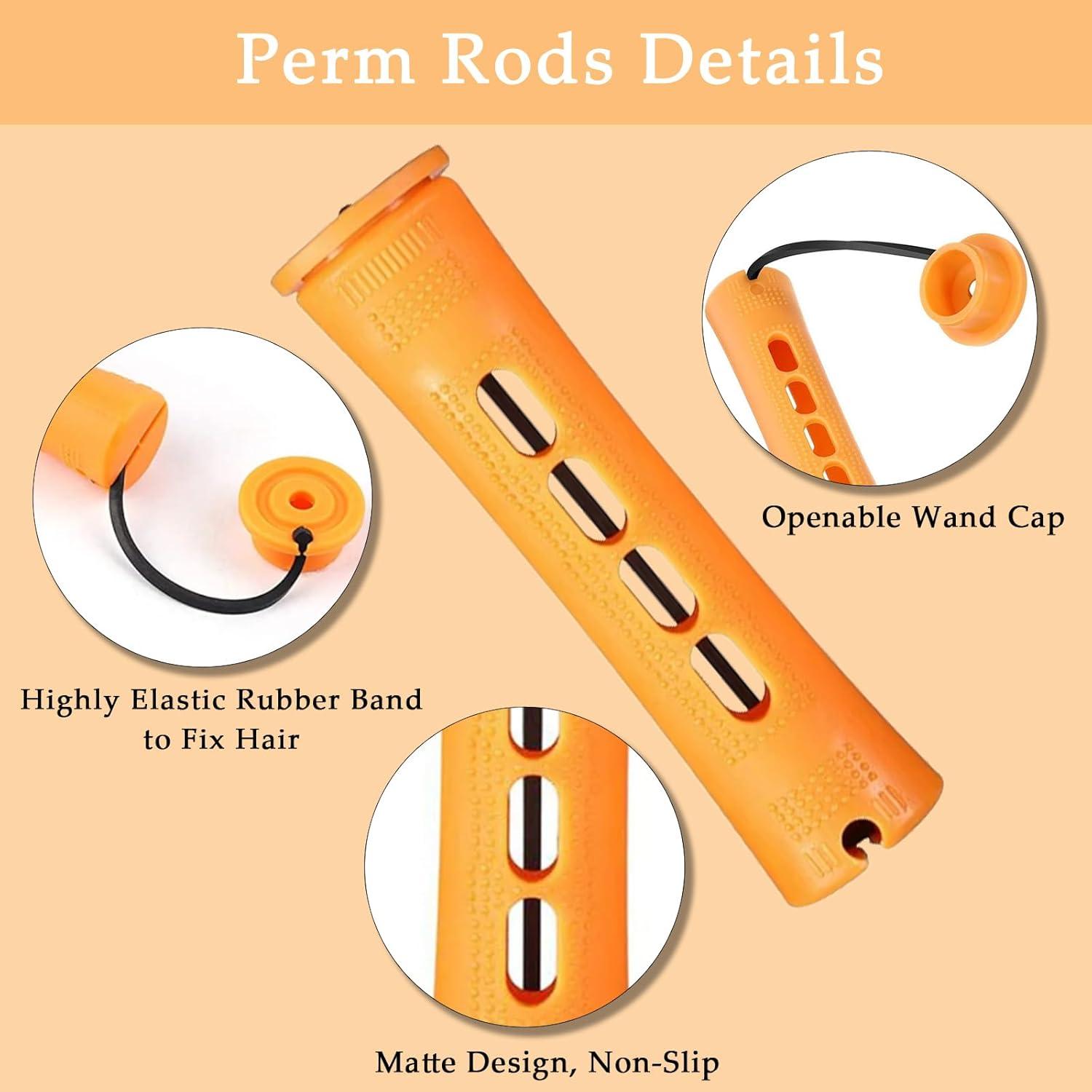 Juego de 20 Varillas de Permanentes Naranjas ALIABSION 2.2cm