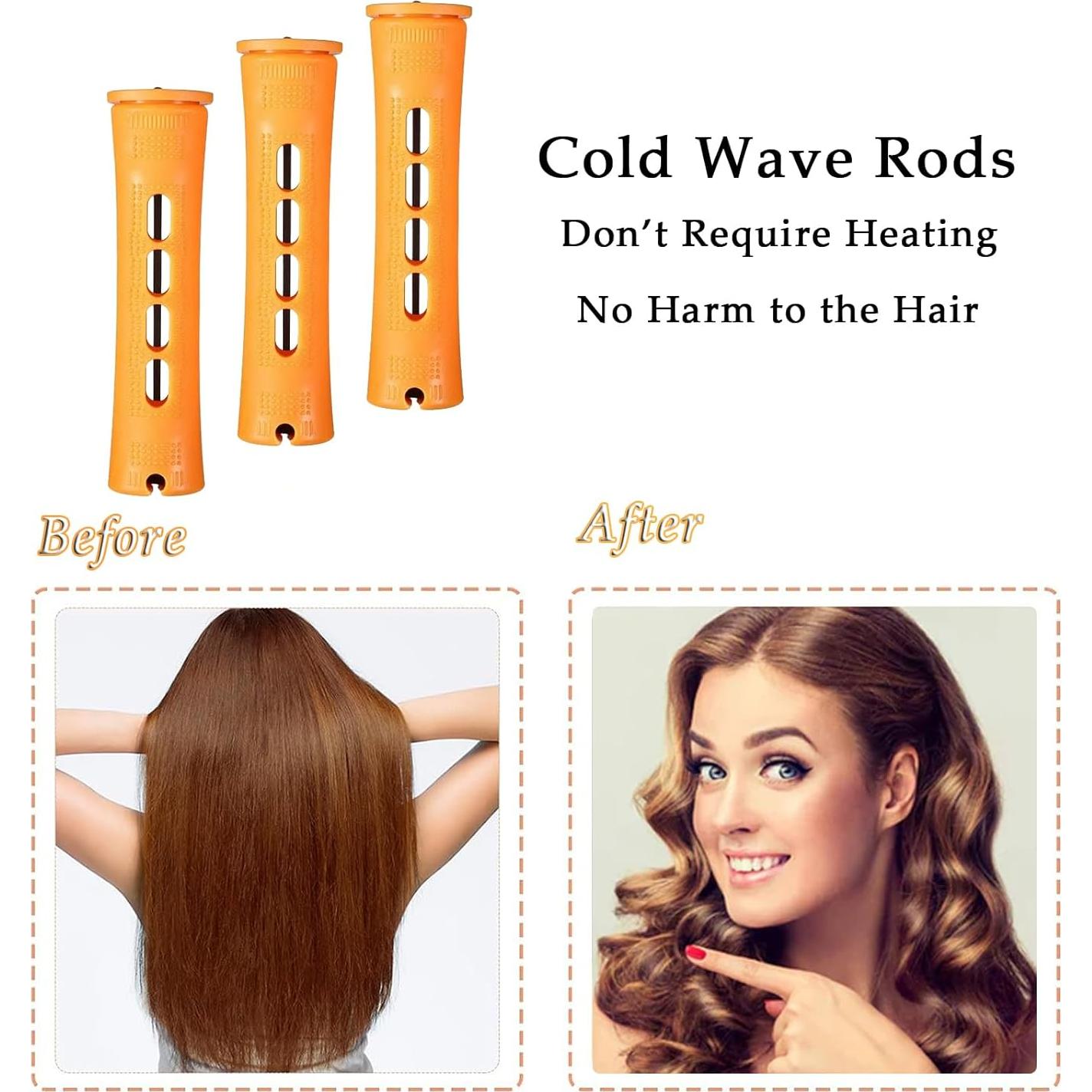 Juego de 20 Varillas de Permanentes Naranjas ALIABSION 2.2cm