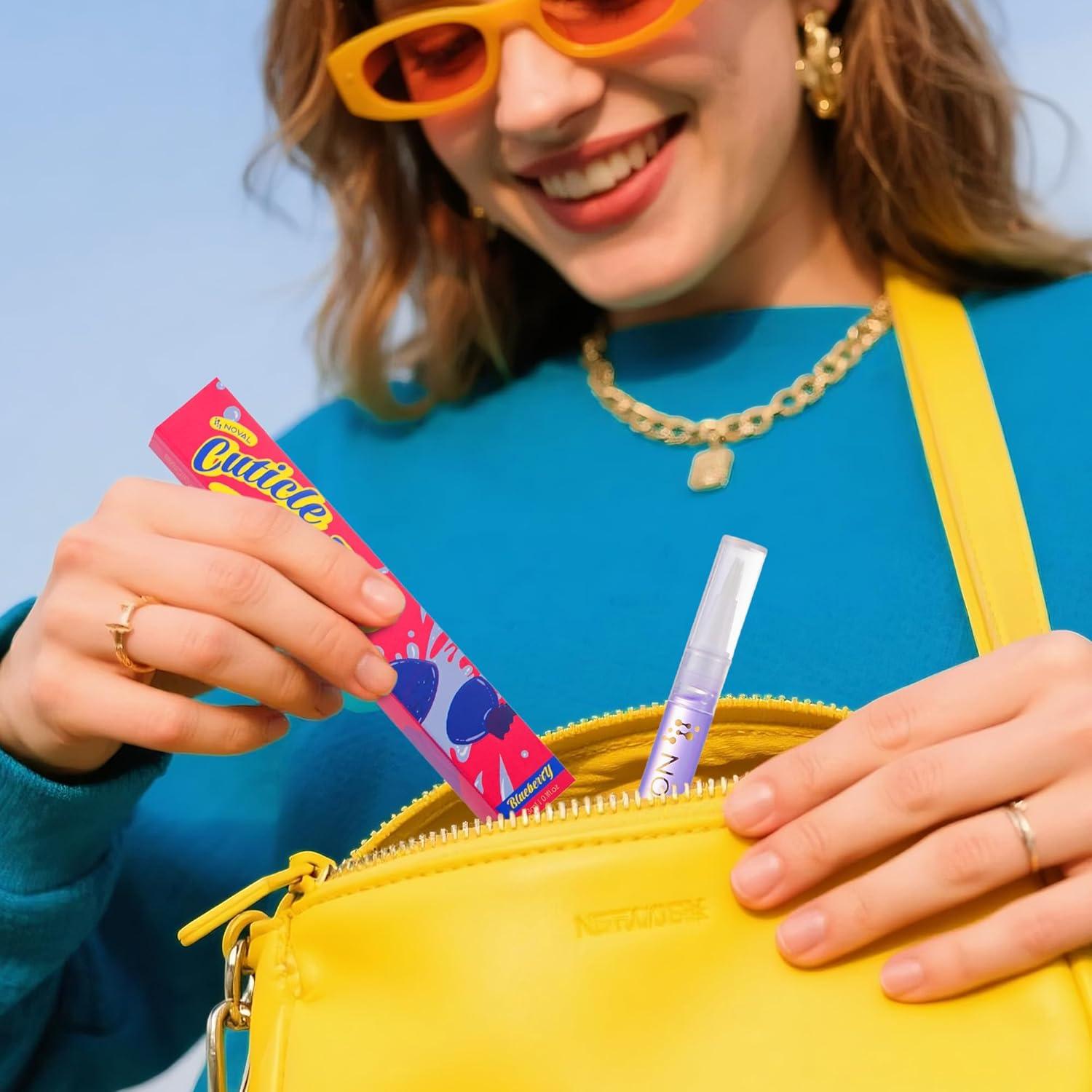 Bolígrafos de Aceite para Cutículas NOVAL - Hidratante Aroma Arándano 6PCS