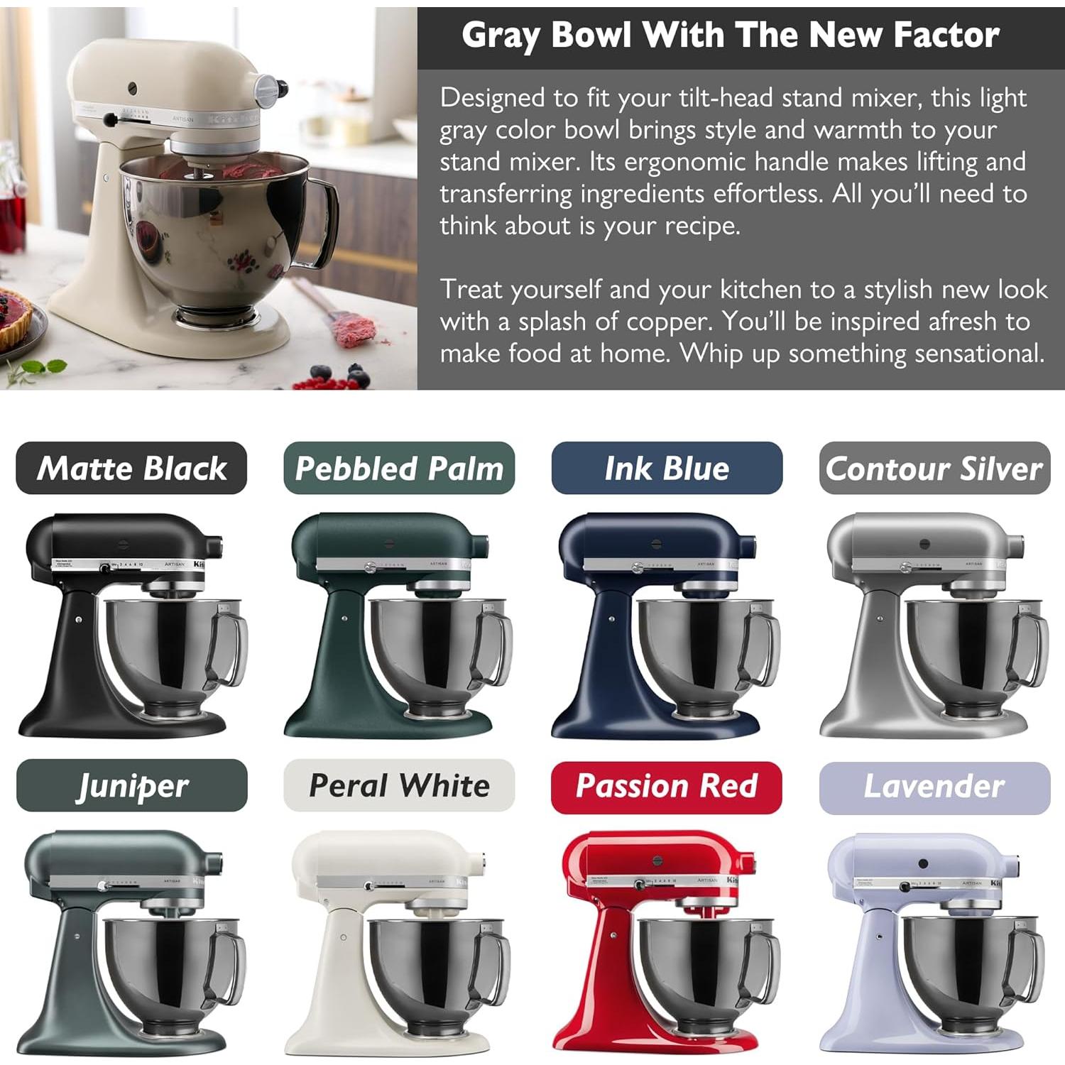 Tazón Mezclador Acero Inoxidable 18/8 Wiselet 4.73L Gris