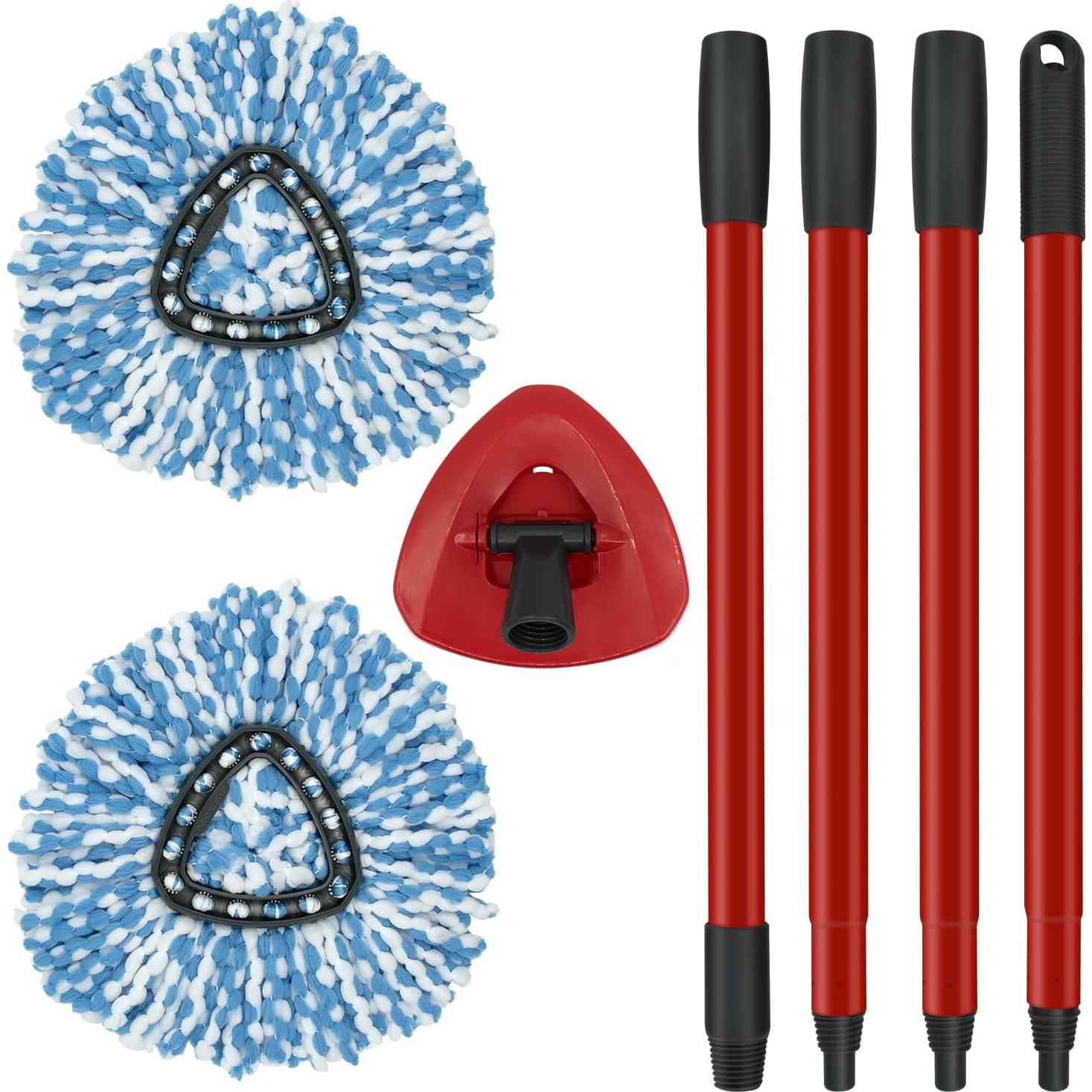 Paquete de 2 Cabezas de Repuesto y Mango Oceda 76-147 cm