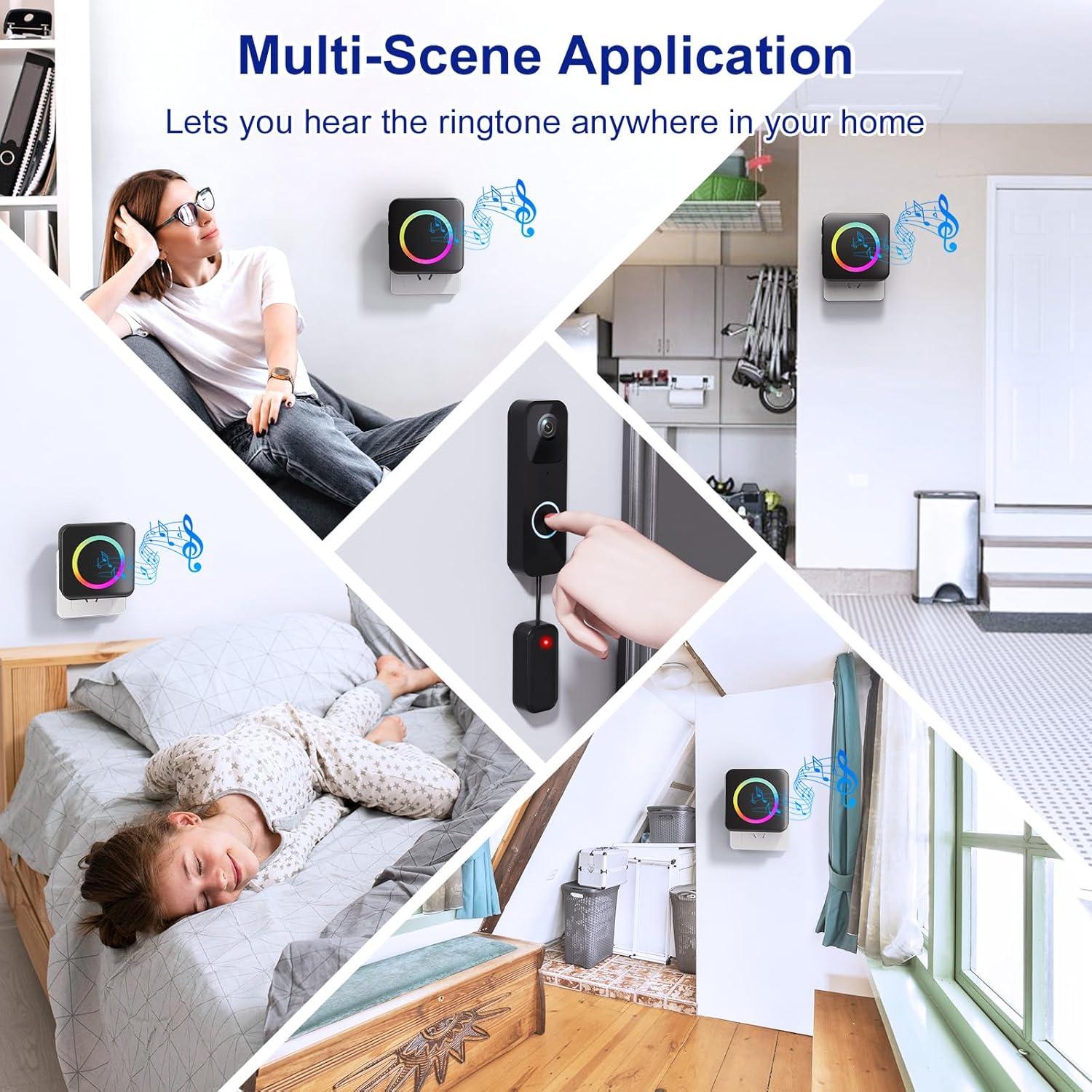 Timbre Inalámbrico PHYSEN B22 Compatible con Blink - 1 Extensor