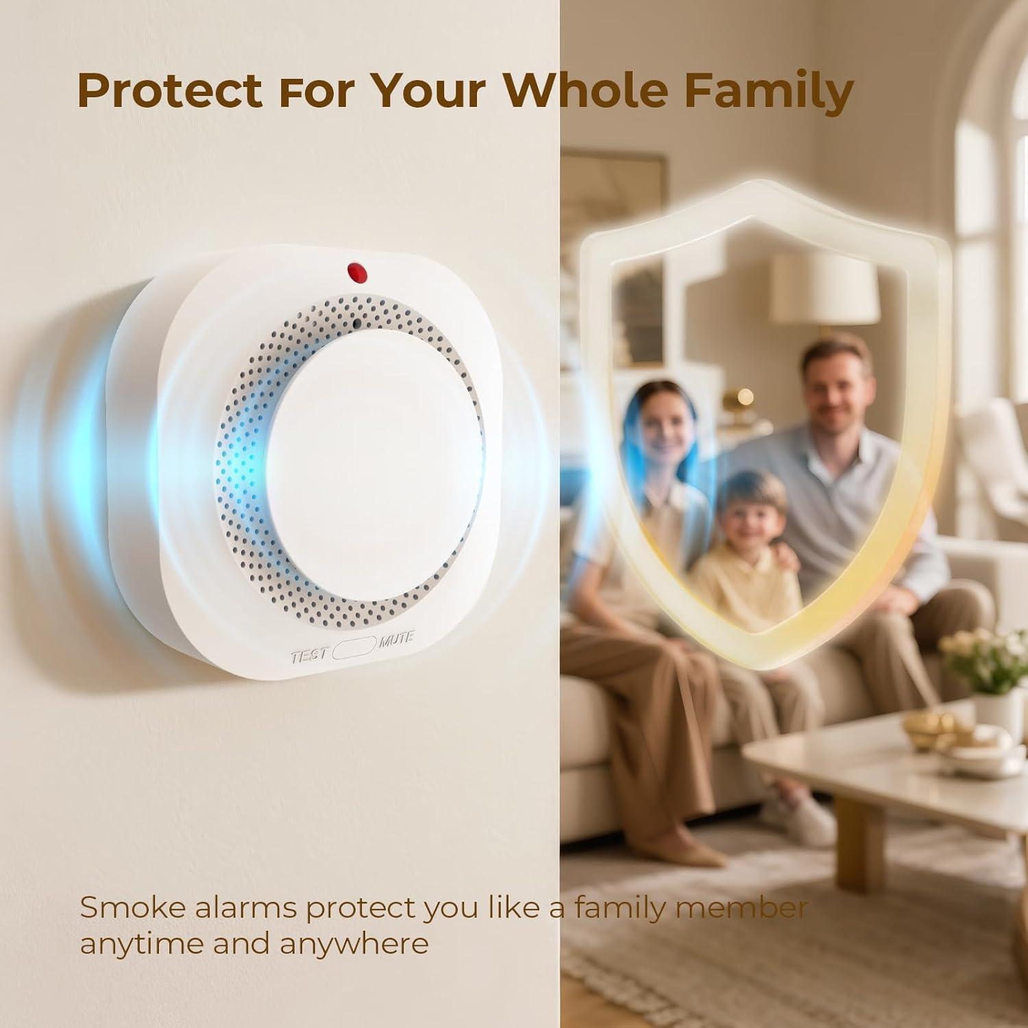 Detector de Humo a Batería PG-S11 con Sensor de 10 Años