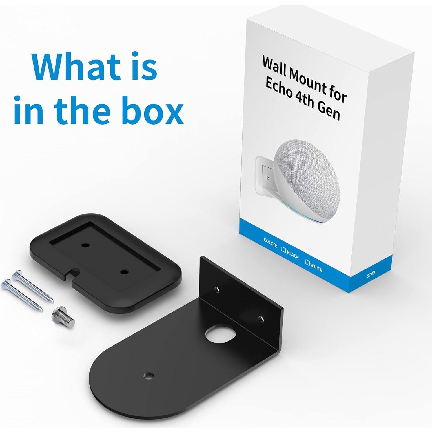 Soporte de Pared PlusAcc para Google Home Mini - Negro