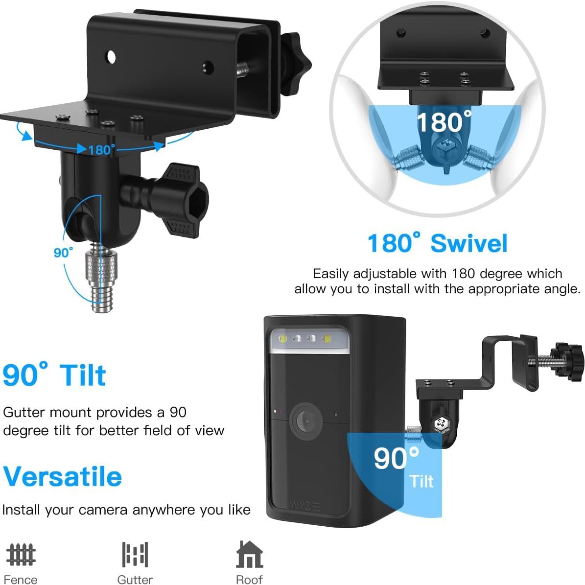 Soporte de Cámara de Seguridad OkeMeeo Sin Taladro Negro