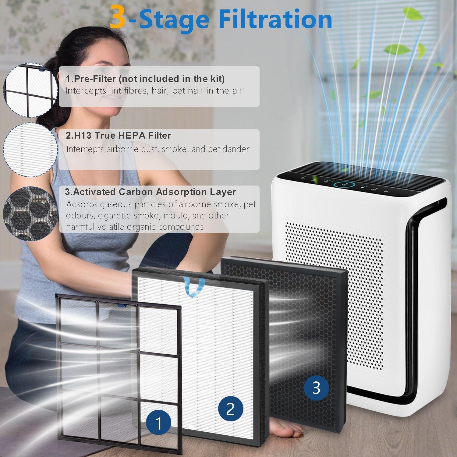 Filtro de Reemplazo Bluearks para Purificador LEVOIT Vital 100S