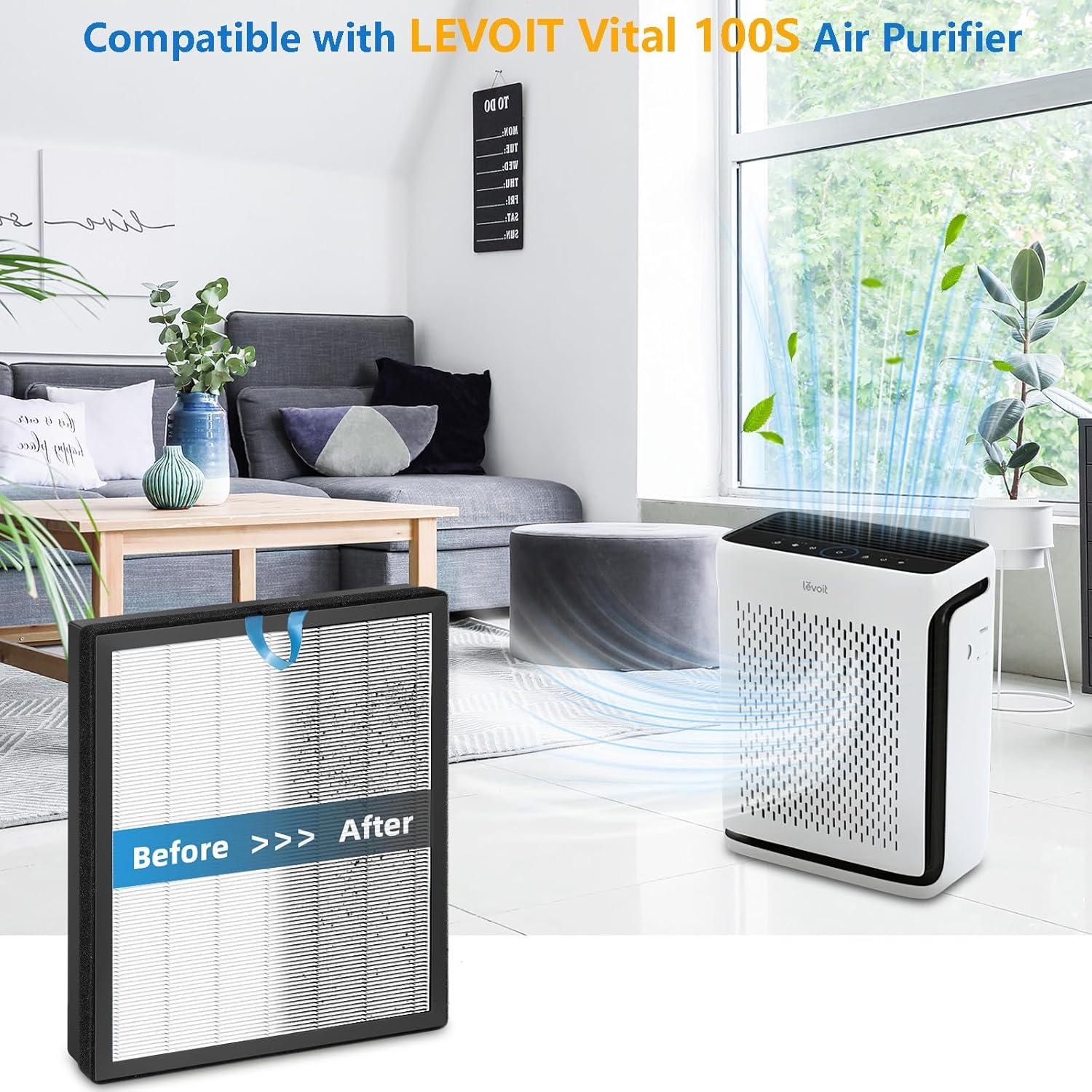 Filtro de Reemplazo Bluearks para Purificador LEVOIT Vital 100S