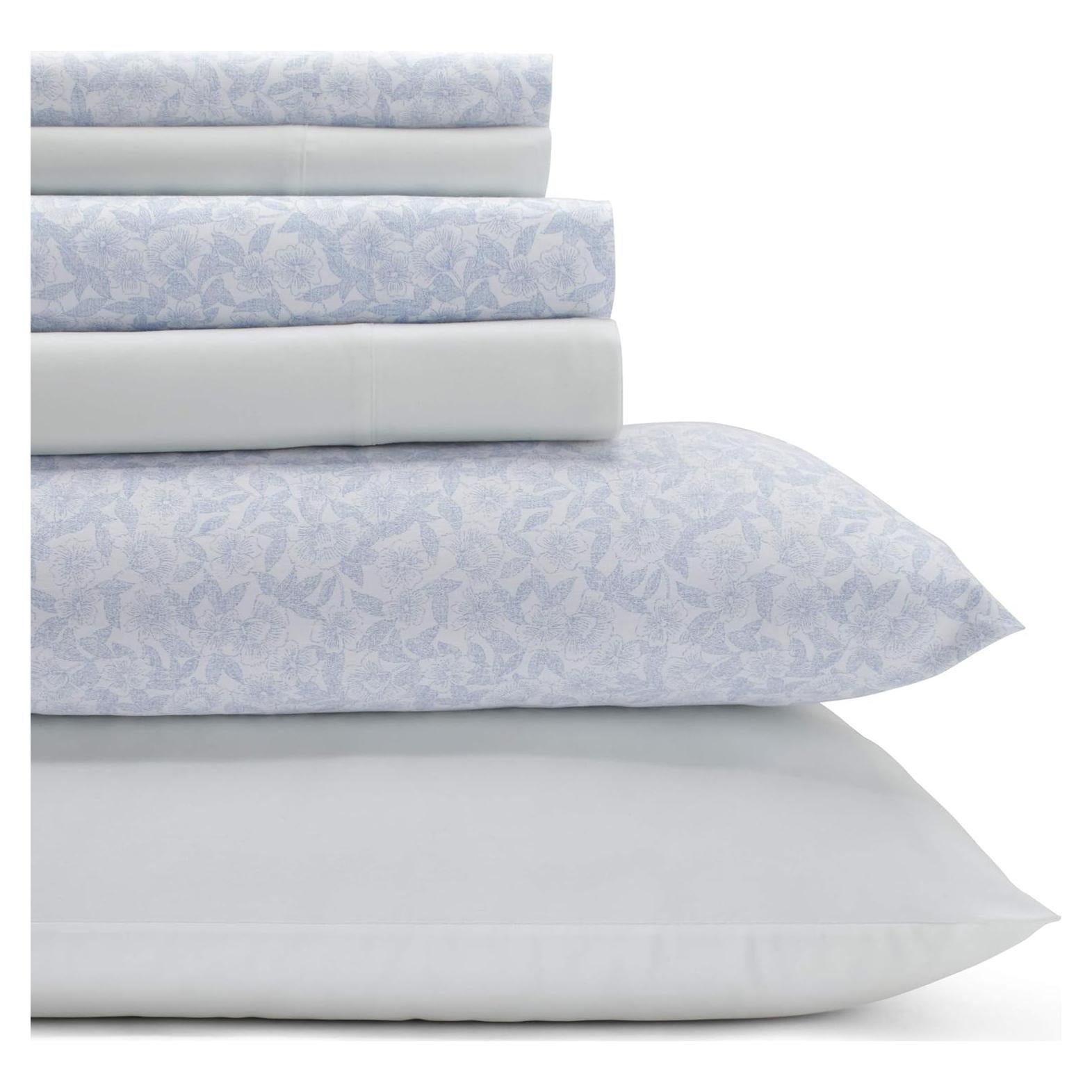 Juego de Sábanas Queen Laura Ashley 6 Piezas Algodón Percal