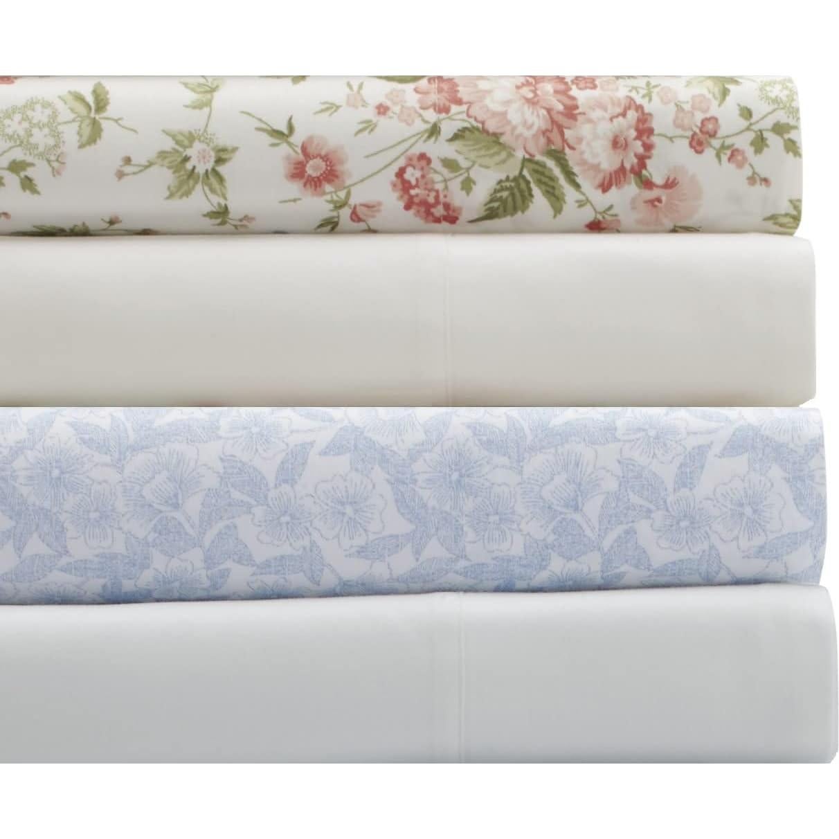 Juego de Sábanas Queen Laura Ashley 6 Piezas Algodón Percal