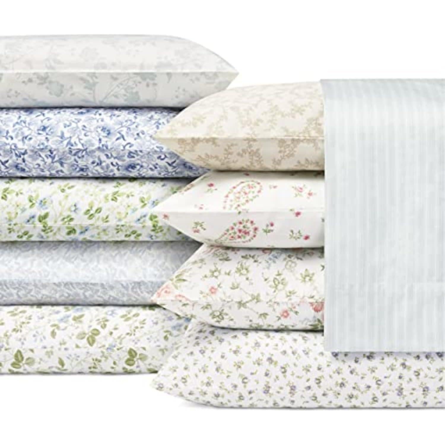 Juego de Sábanas Queen Laura Ashley 6 Piezas Algodón Percal