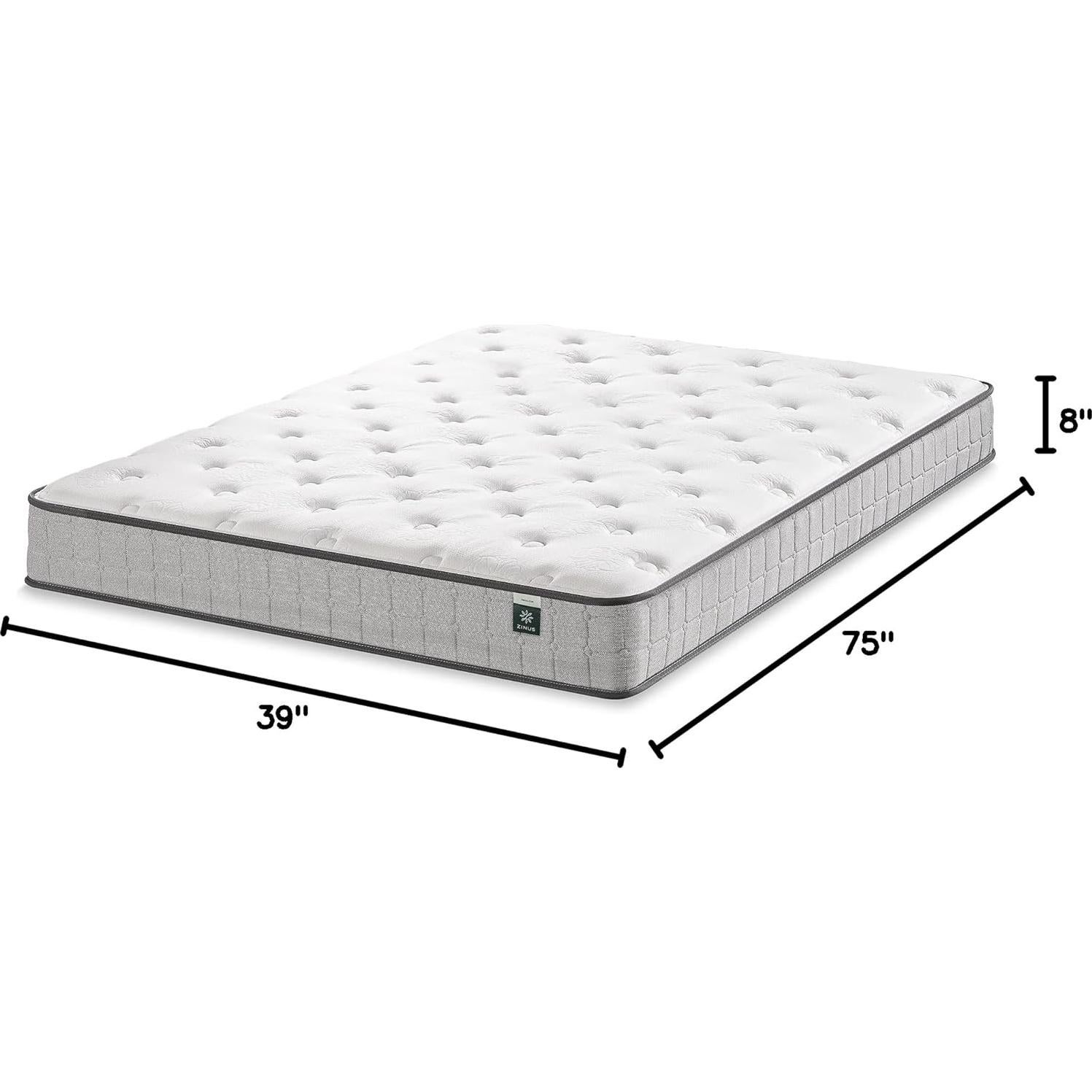 Colchón Híbrido de Gel Refrigerante ZINUS 20 cm Individual