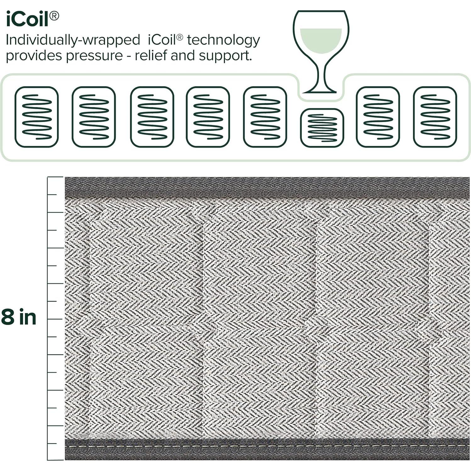 Colchón Híbrido de Gel Refrigerante ZINUS 20 cm Individual