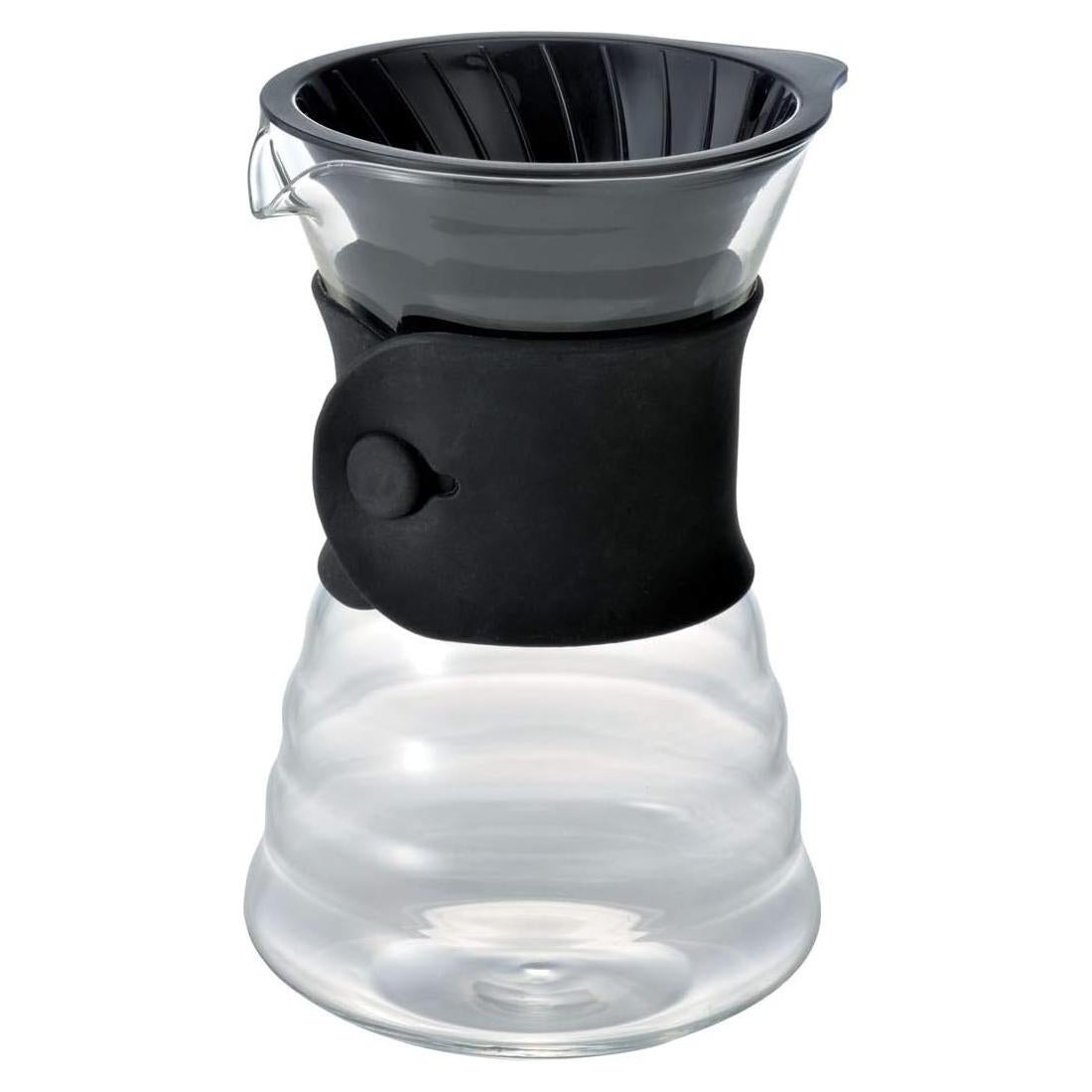 Decantador de café Hario V60 700ml Vidrio Negro con Filtro