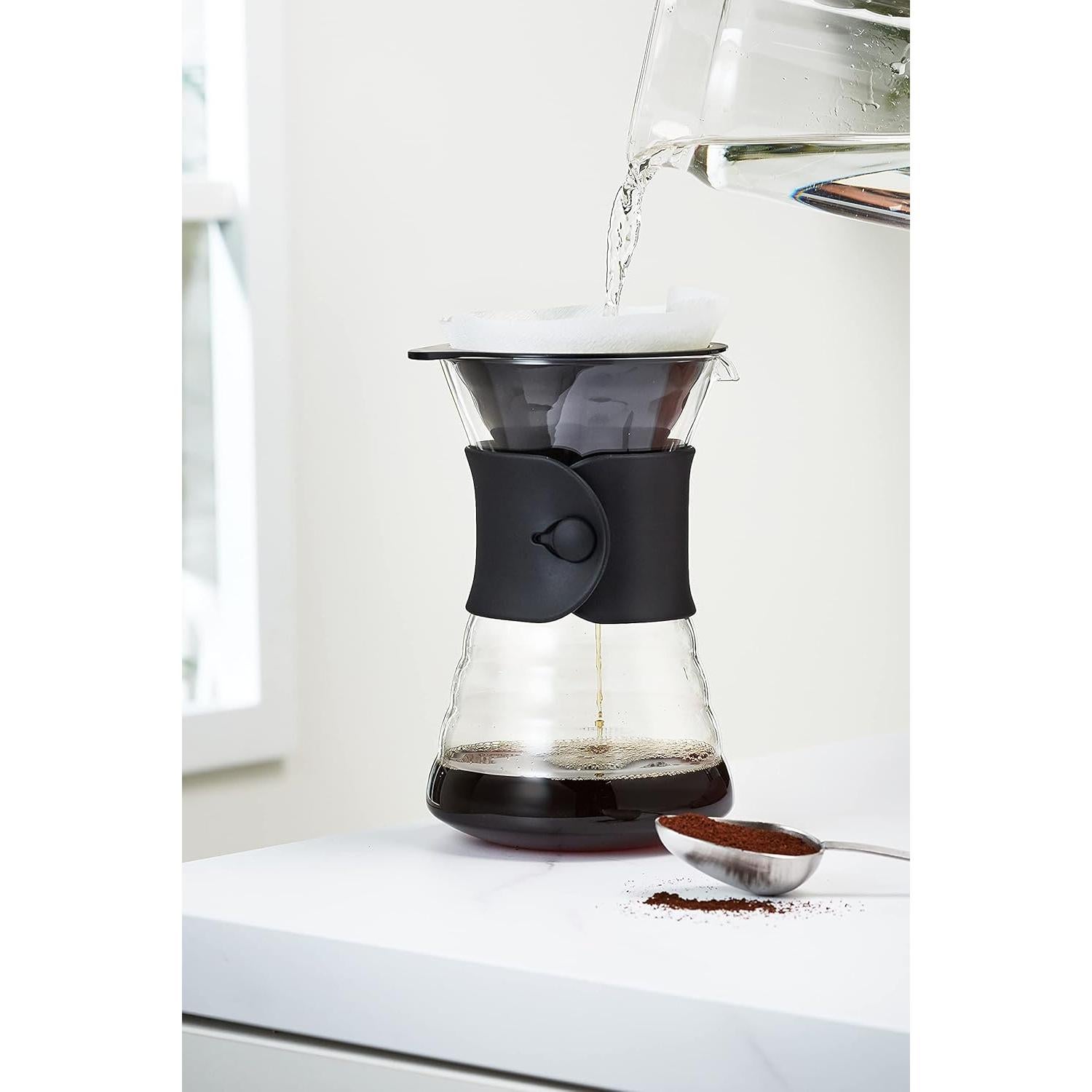 Decantador de café Hario V60 700ml Vidrio Negro con Filtro