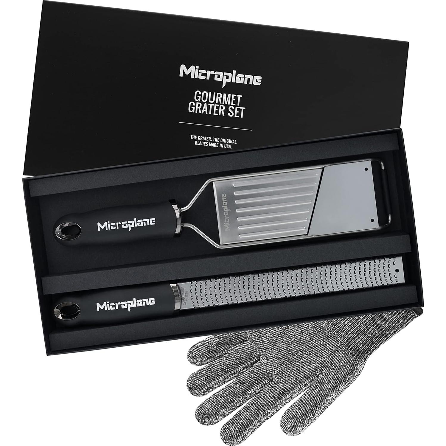 Juego de Ralladores Microplane Gourmet con Guante Protector