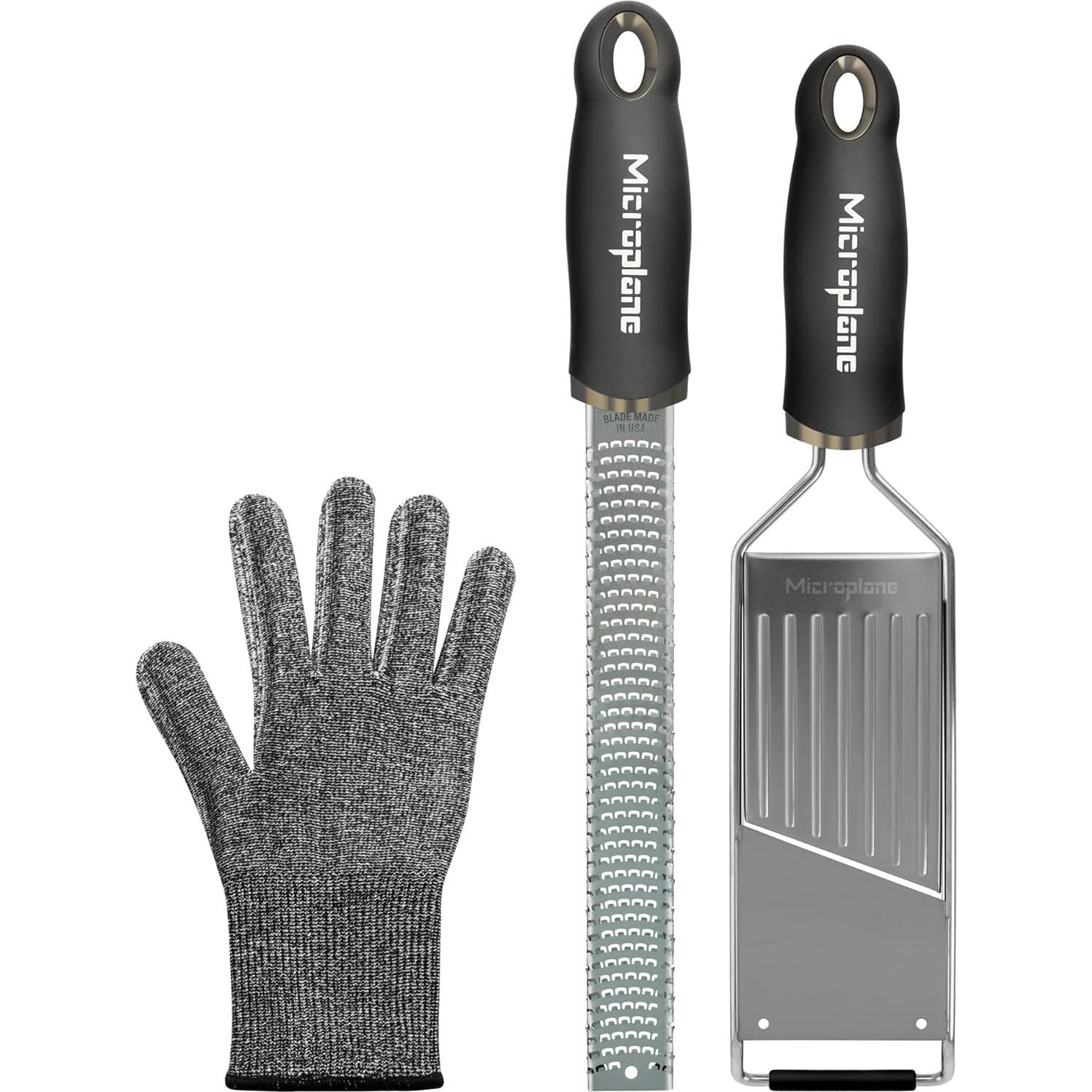 Juego de Ralladores Microplane Gourmet con Guante Protector