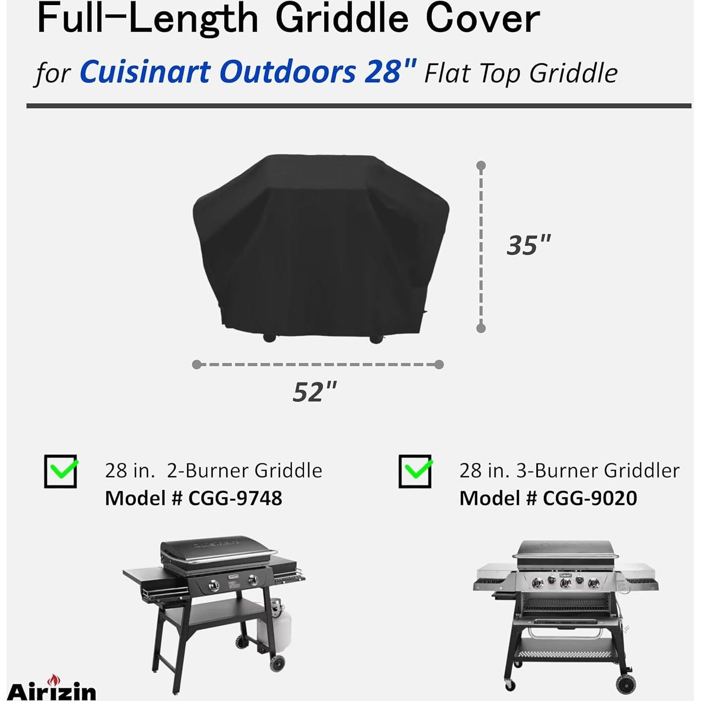 Funda para Parrilla Cuisinart 28" y 52" de Poliester