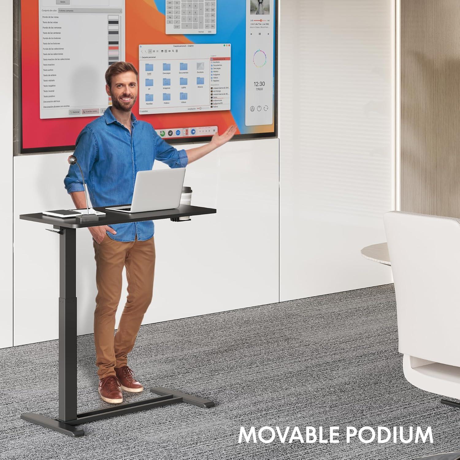 Escritorio de pie móvil FLEXISPOT ajustable 66-106 cm Negro